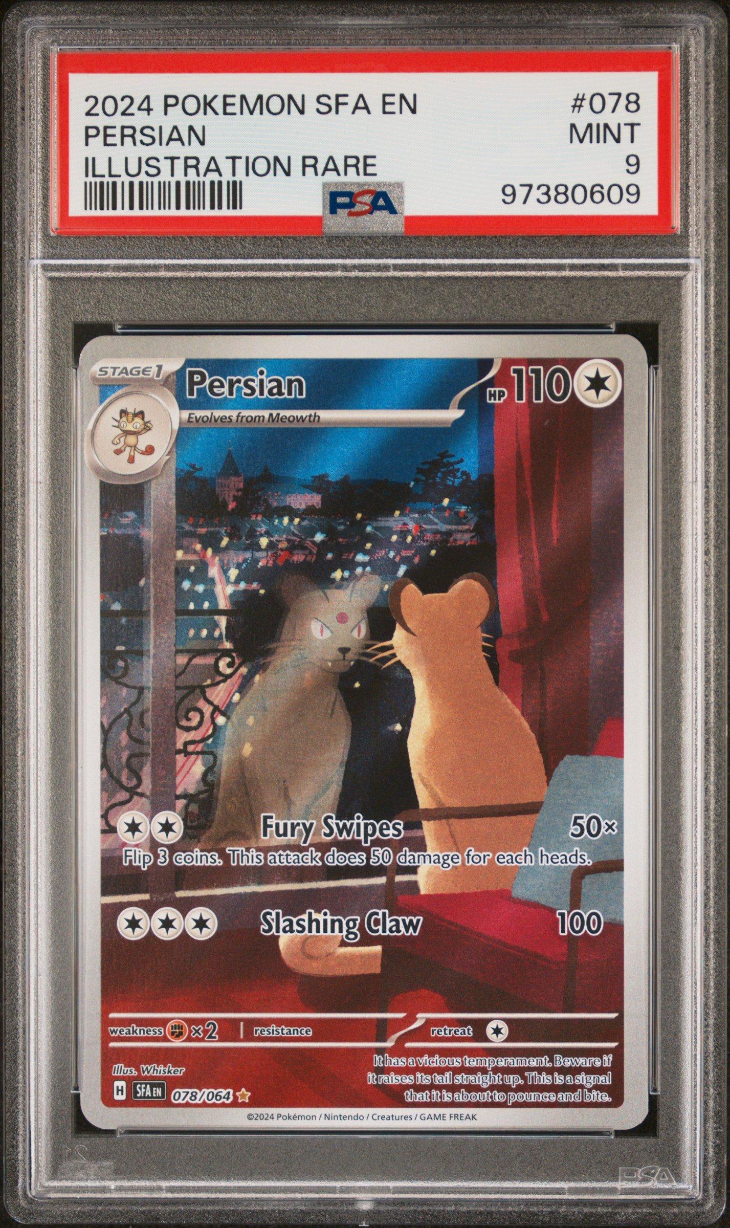 2024 Pokemon Sfa En-shrouded Fable 078 Persian Illustration Rare