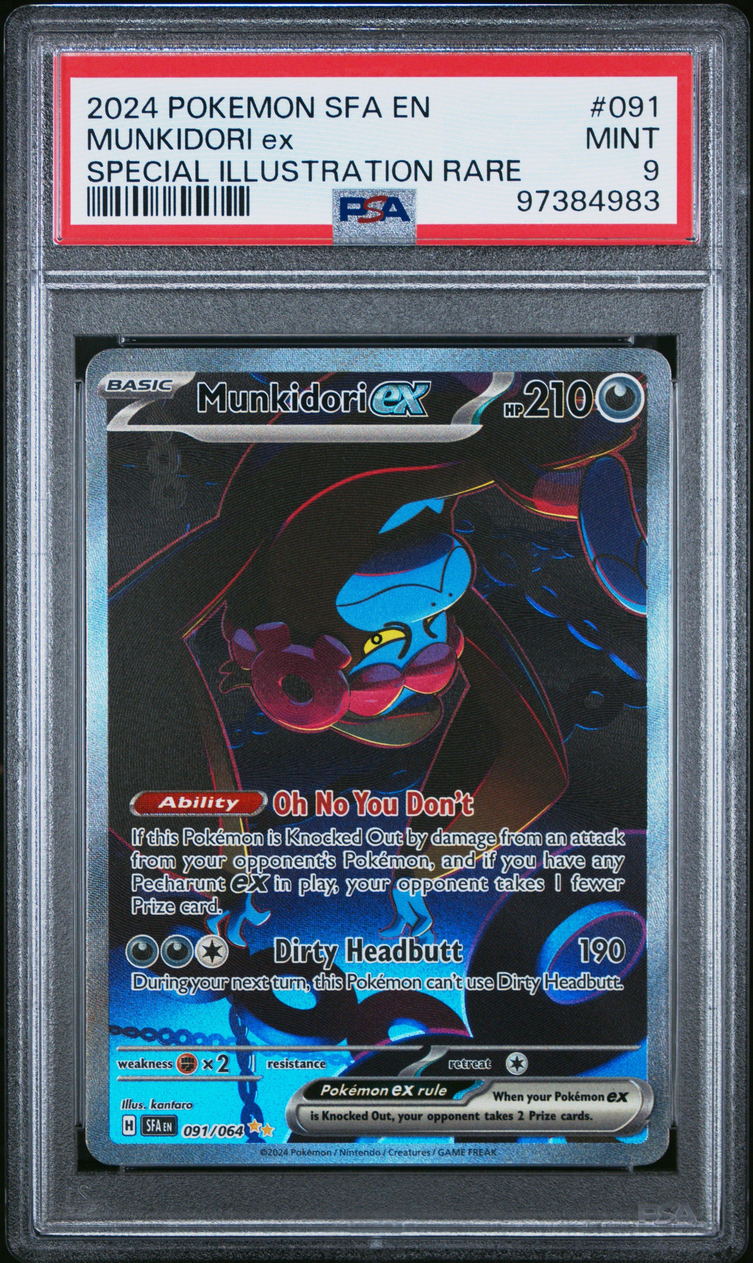 2024 Pokemon Sfa En-shrouded Fable 091 Munkidori Ex Special