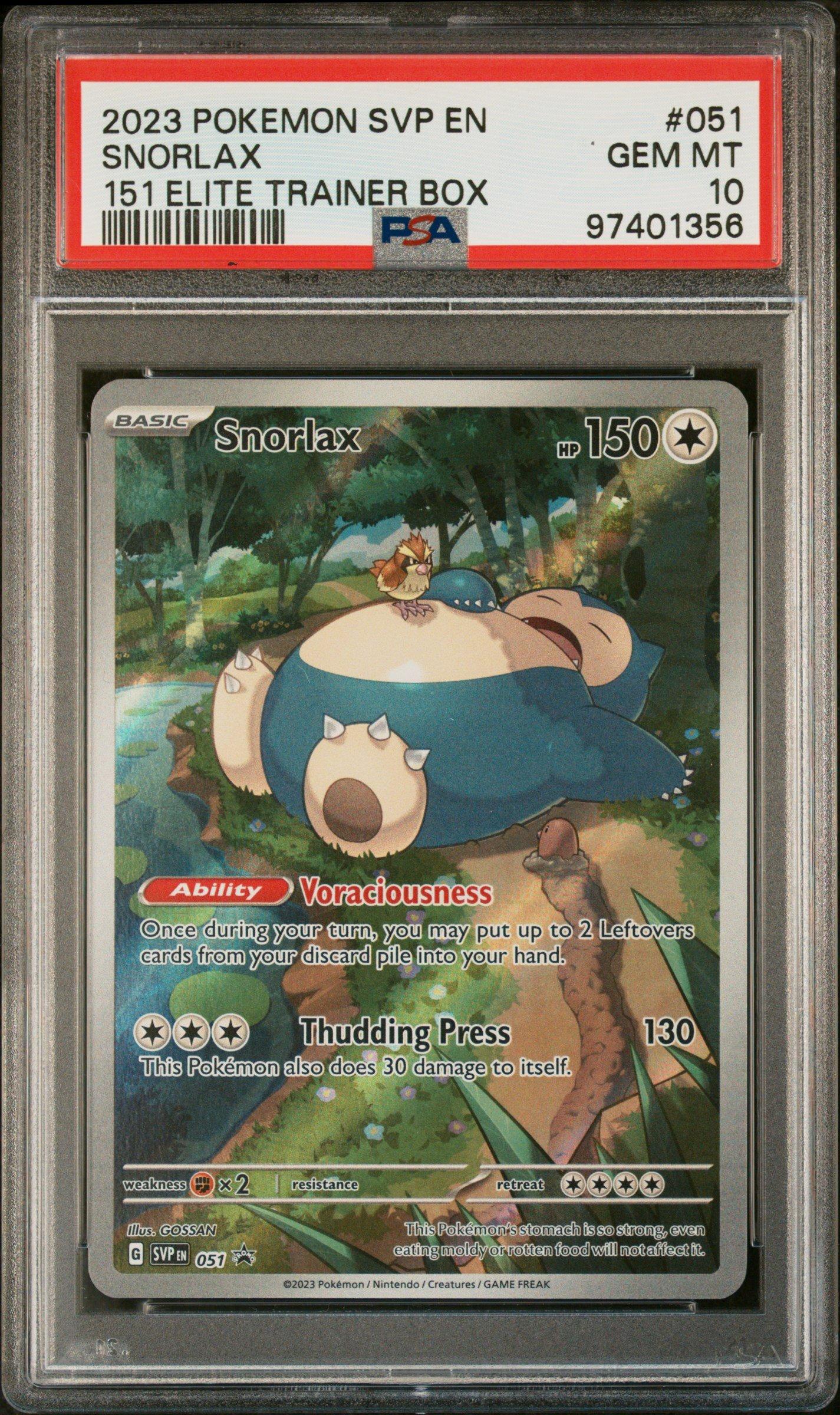 2023 Pokemon Svp En-sv Black Star Promo 051 Snorlax 151 Elite