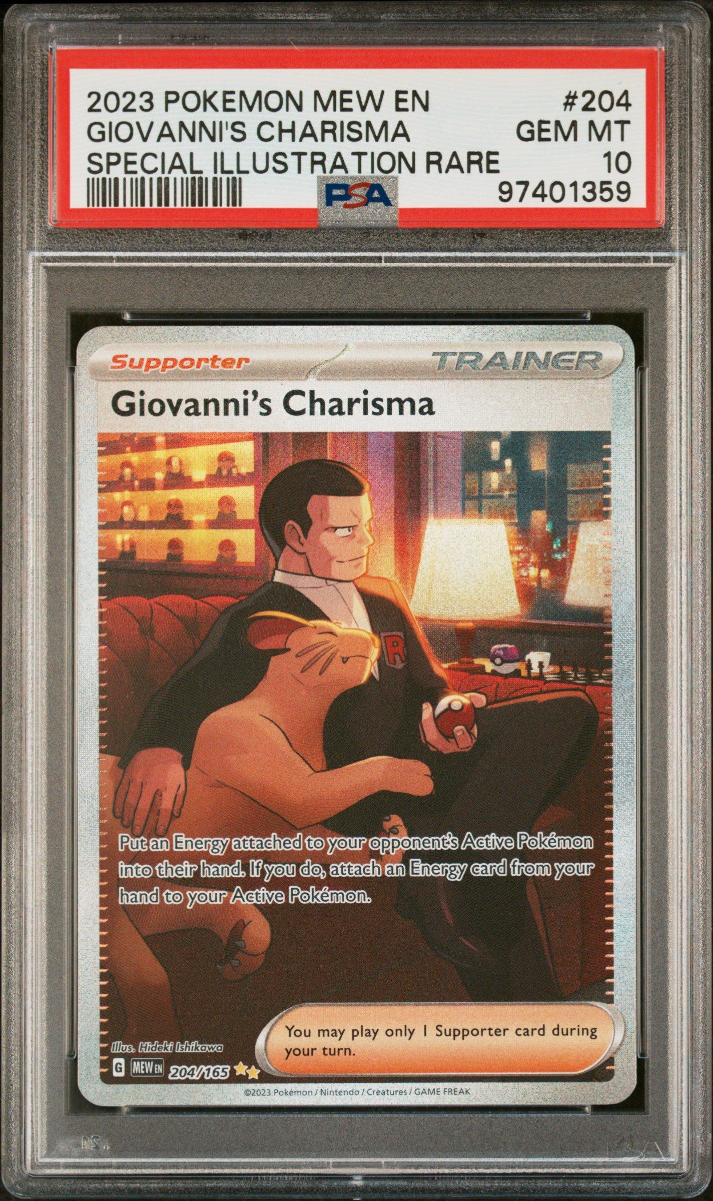 2023 Pokemon Mew En-151 204 Giovanni's Charisma Special