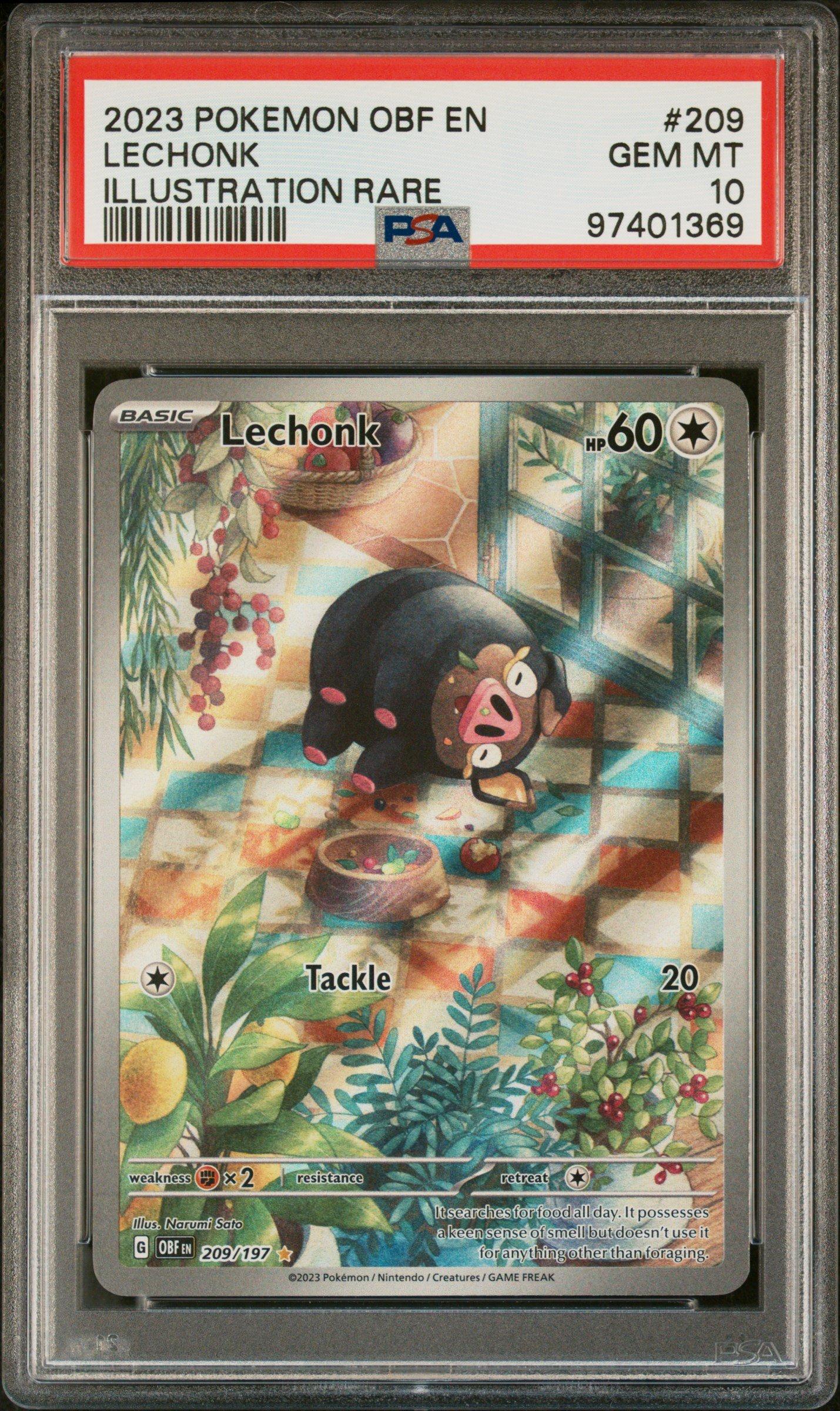 2023 Pokemon Obf En-obsidian Flames 209 Lechonk Illustration Rare