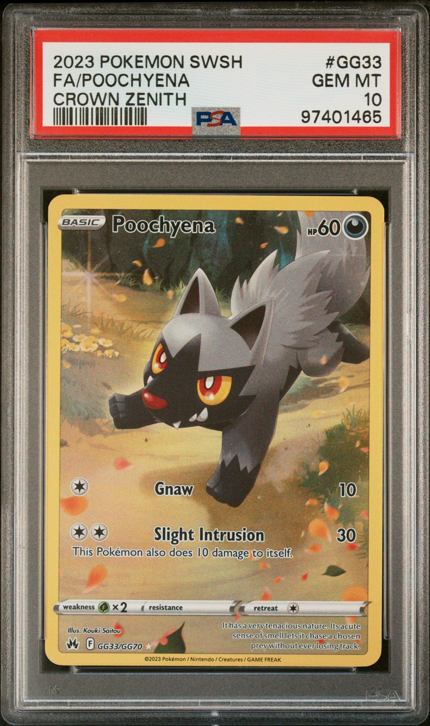 2023 Pokemon Sword And Shield Crown Zenith Gg33 Full Art/poochyena