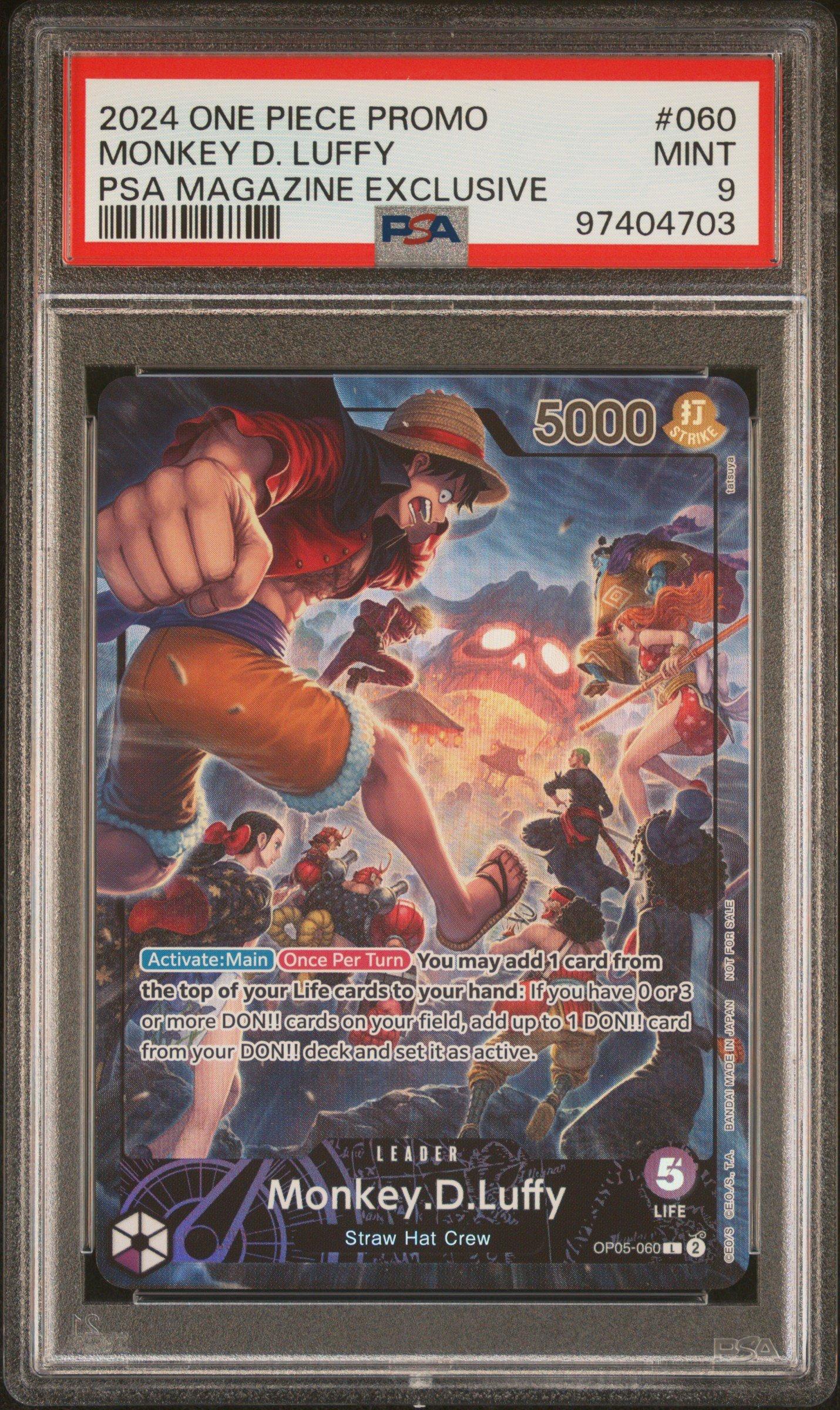 2024 One Piece Promos 060 Monkey D. Luffy Psa Magazine Exclusive