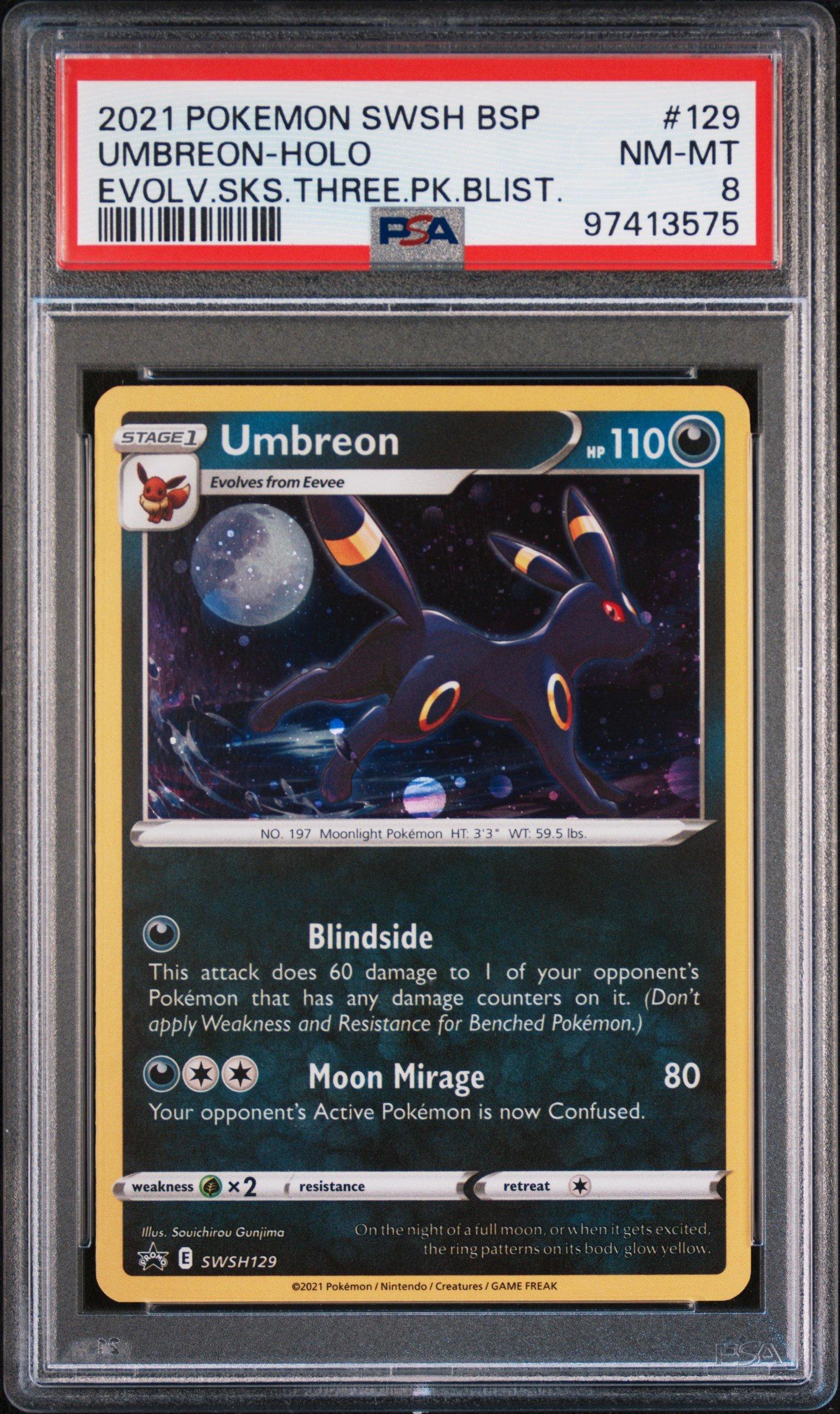 2021 Pokemon Swsh Black Star Promo 129 Umbreon-holo Evolving Skies 