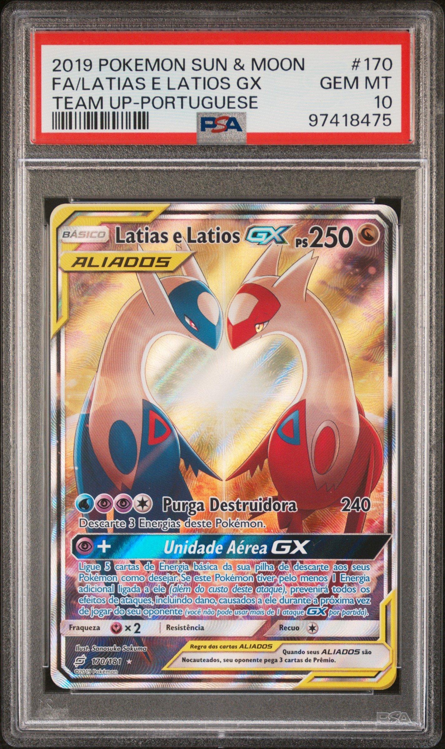 2019 Pokemon Sun & Moon Team Up 170 Full Art/latias E Latios Gx Portuguese  PSA 10 Graded Card | GameStop