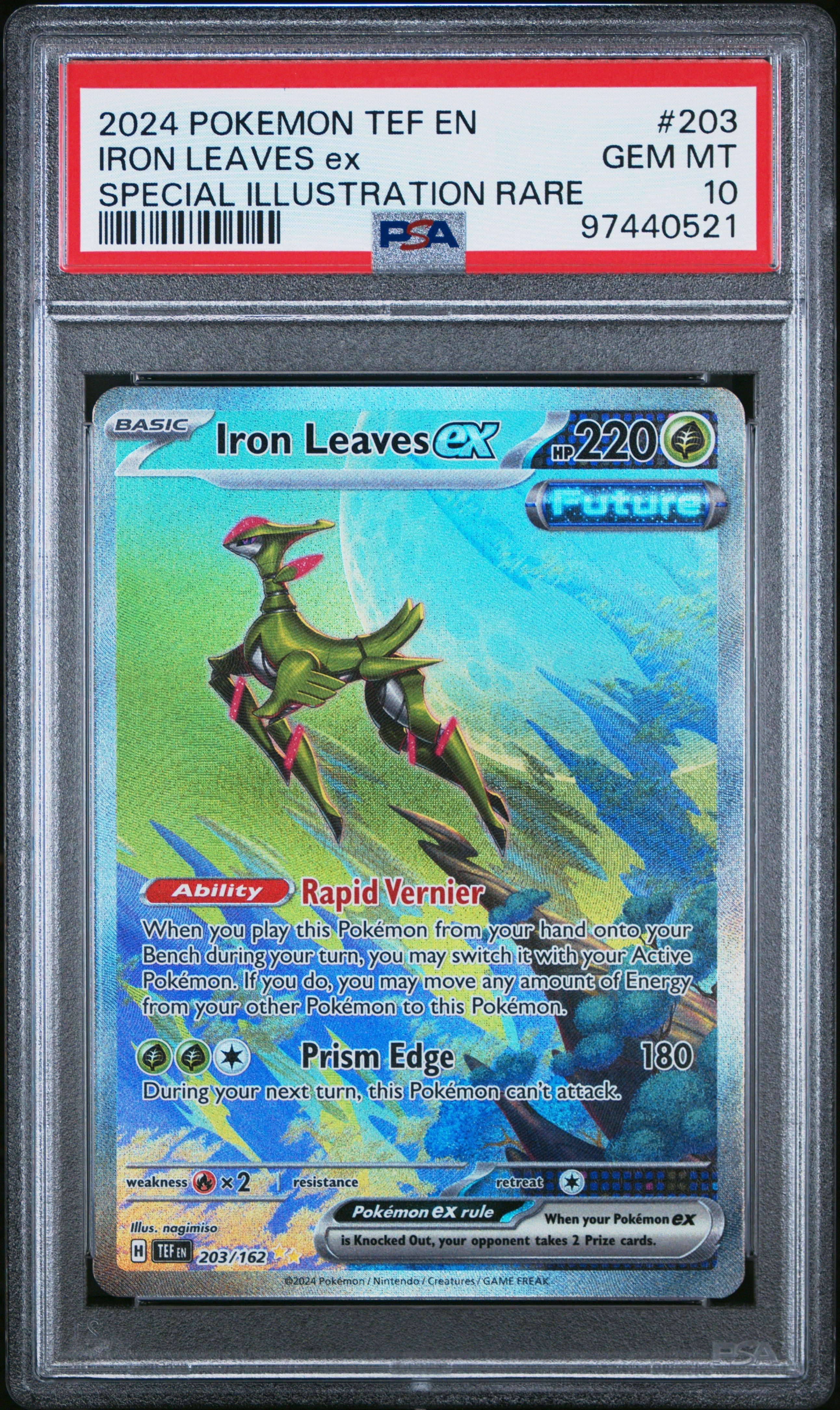 2024 Pokemon Tef En-temporal Forces 203 Iron Leaves Ex Special