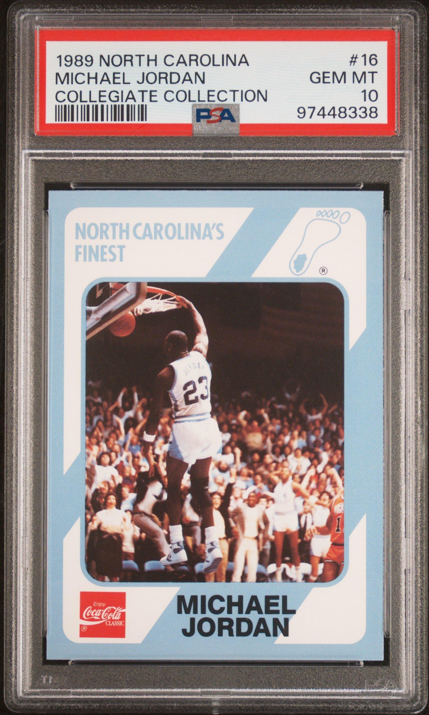 1989 Collegiate Collection North Carolina 16 Michael Jordan PSA 10