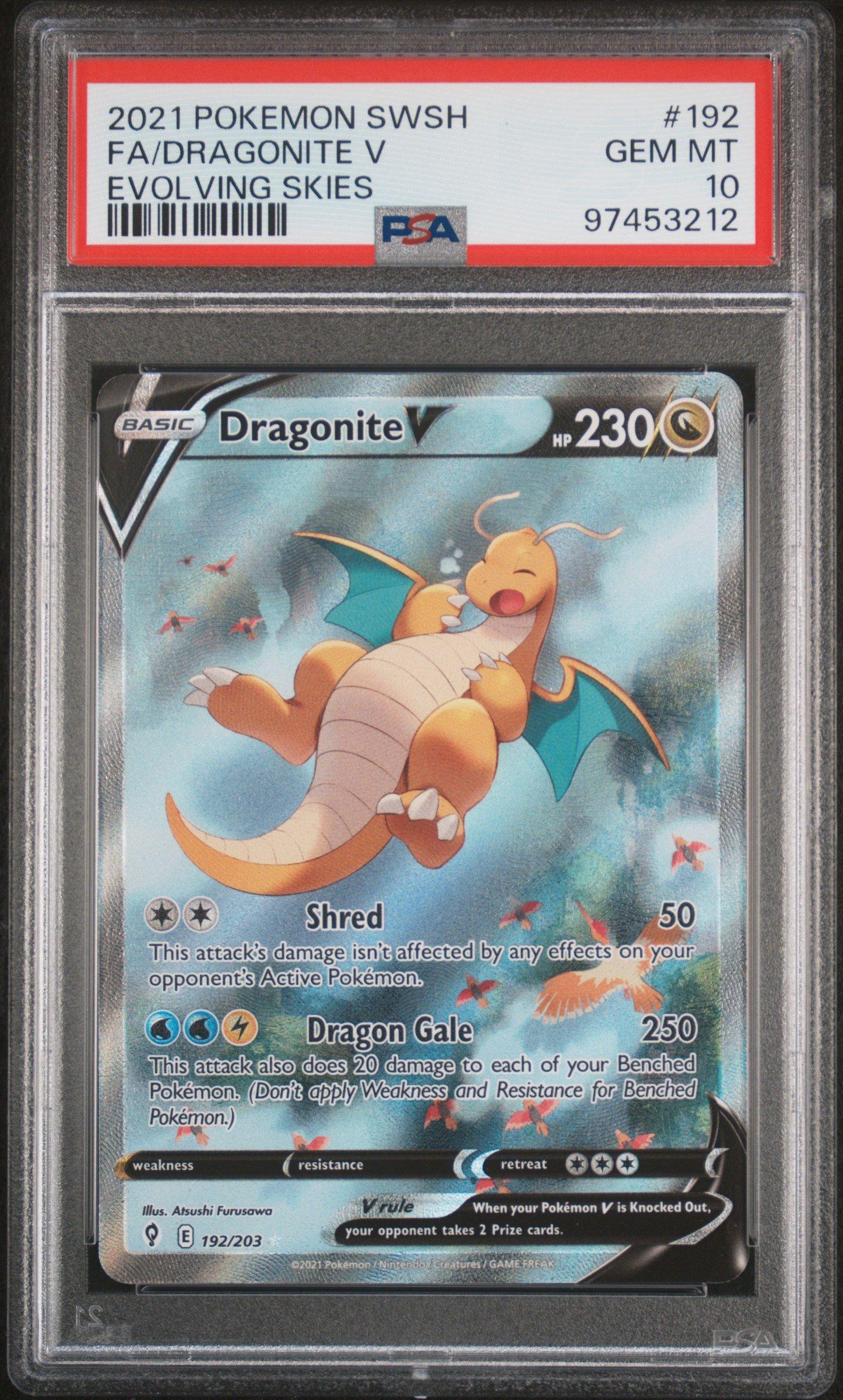 2021 Pokemon Sword & Shield Evolving Skies 192 Full Art/dragonite