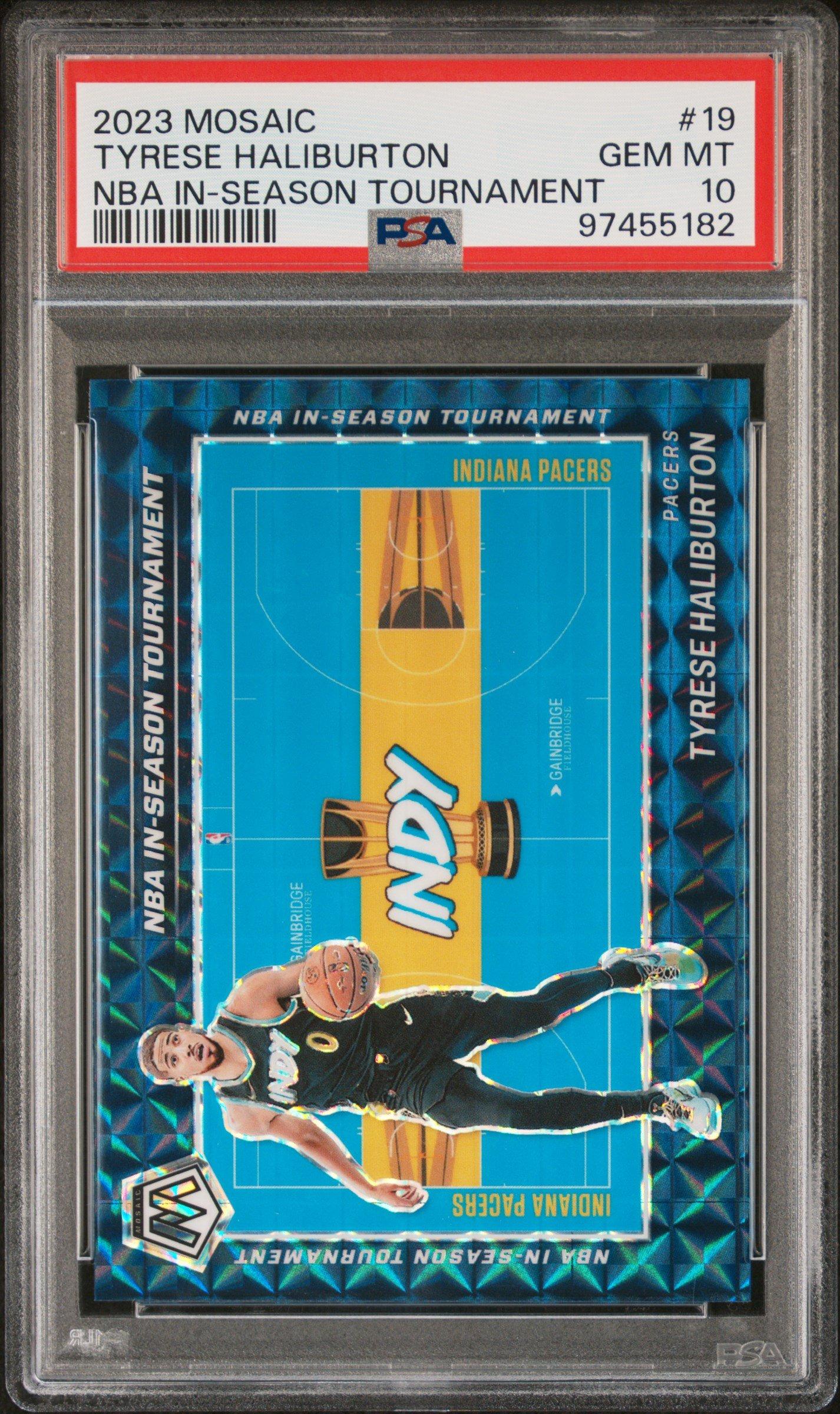 2023 Panini Mosaic Nba In-season Tournament 19 Tyrese Haliburton PSA 10