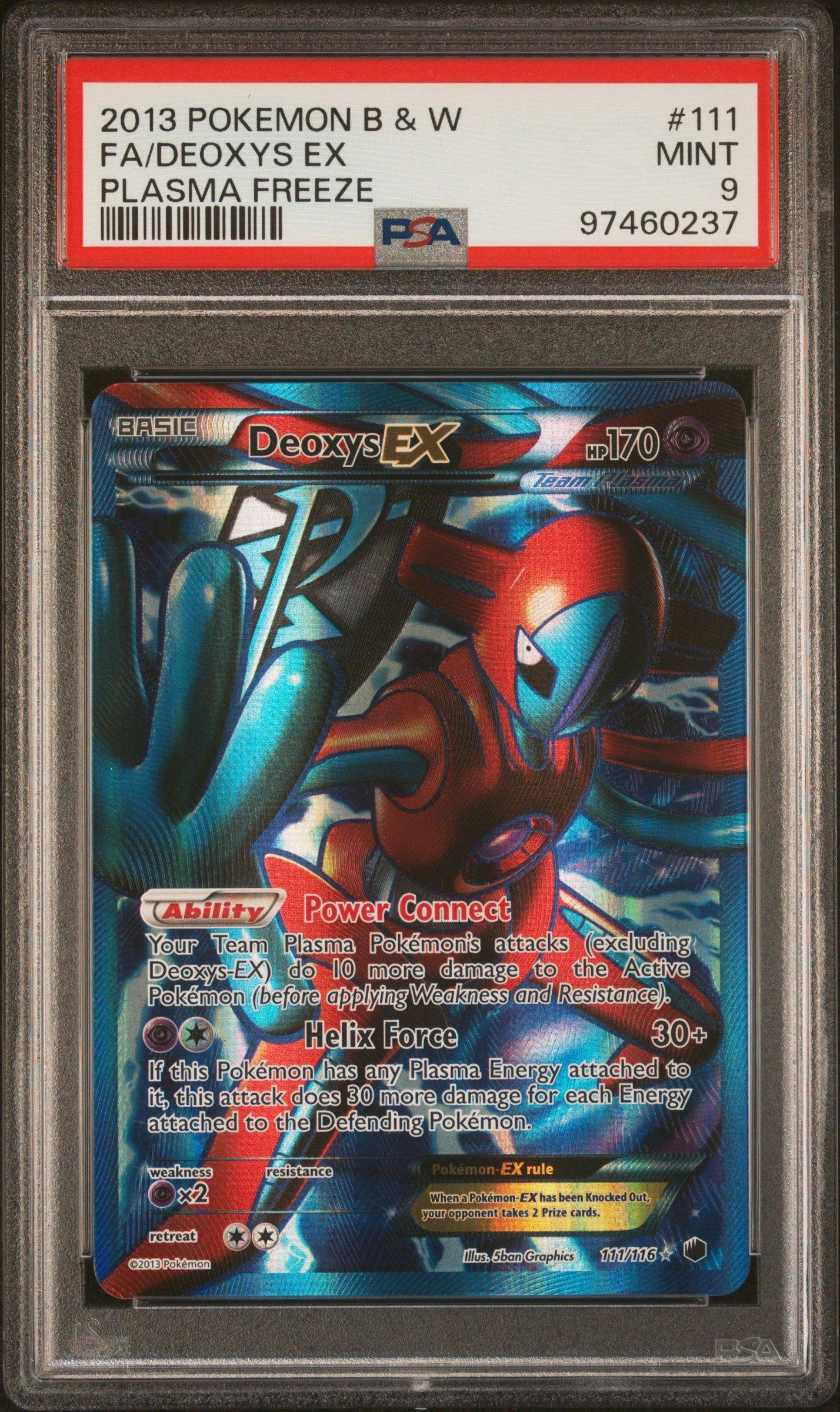 2013 Pokemon Black & White Plasma Freeze 111 Full Art/deoxys Ex