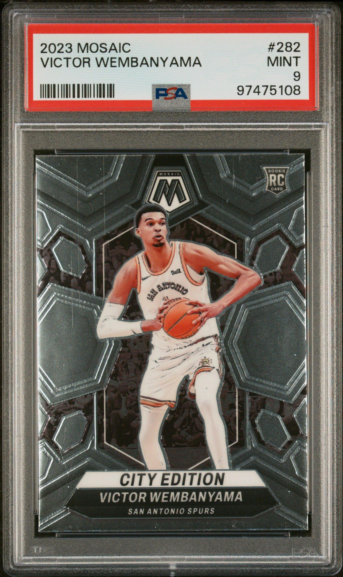 2023 Panini Mosaic 282 Victor Wembanyama PSA 9 Graded Card | GameStop