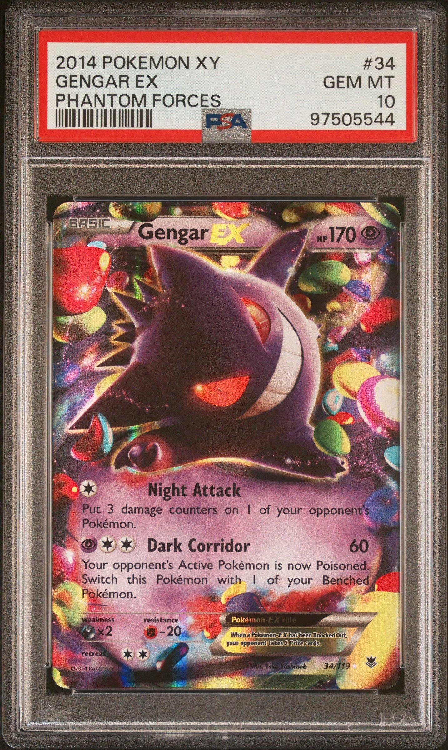 M GENGAR EX 2014 PSA 10 ポケモン 2014 Pokemon Xy Phantom Forces 34 Gengar Ex PSA 10 | GameStop