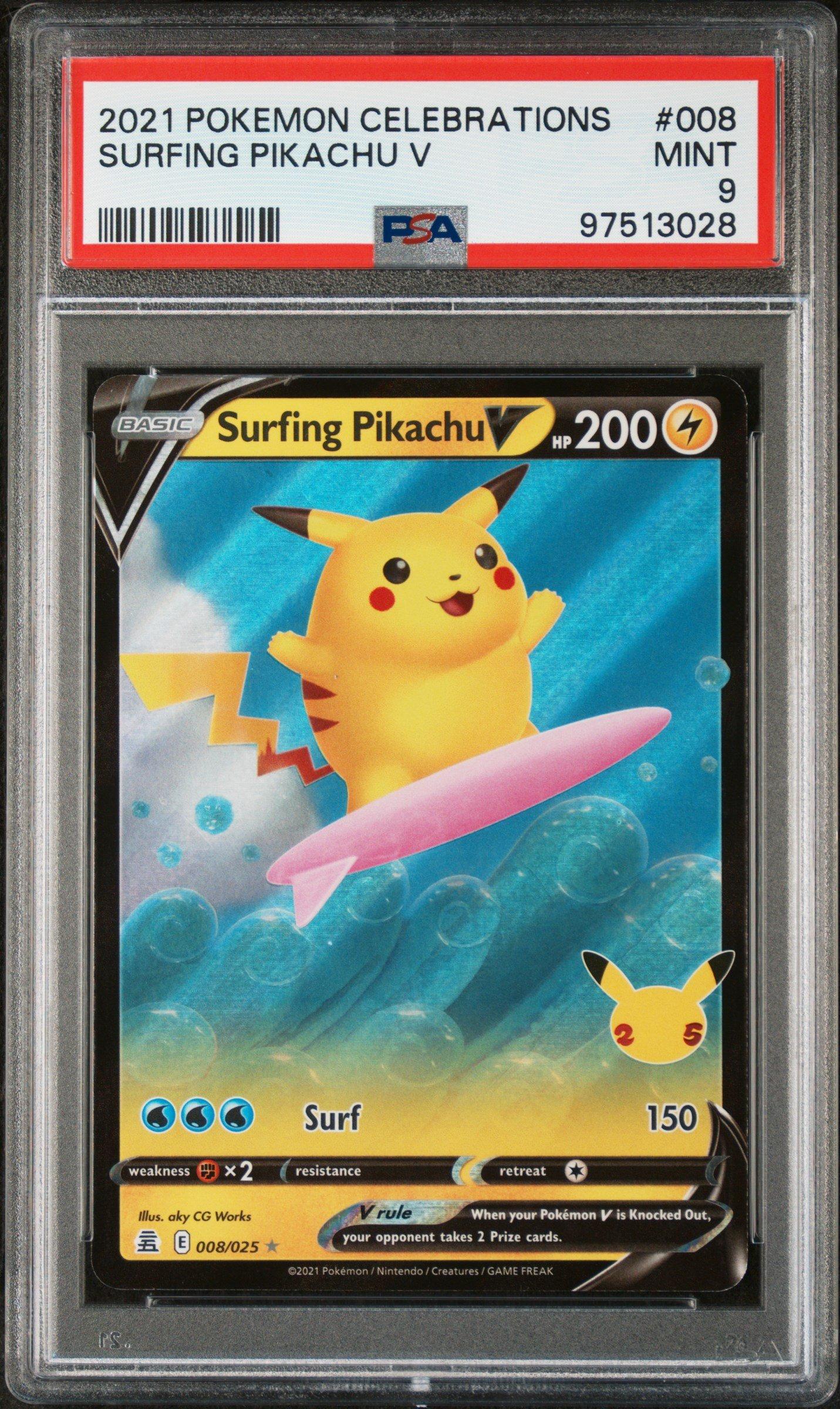 2021 ピカチュウ V #415 NM-MT psa8 2021 ピカチュウV-UNION PSA 8 左下 - カルドバ