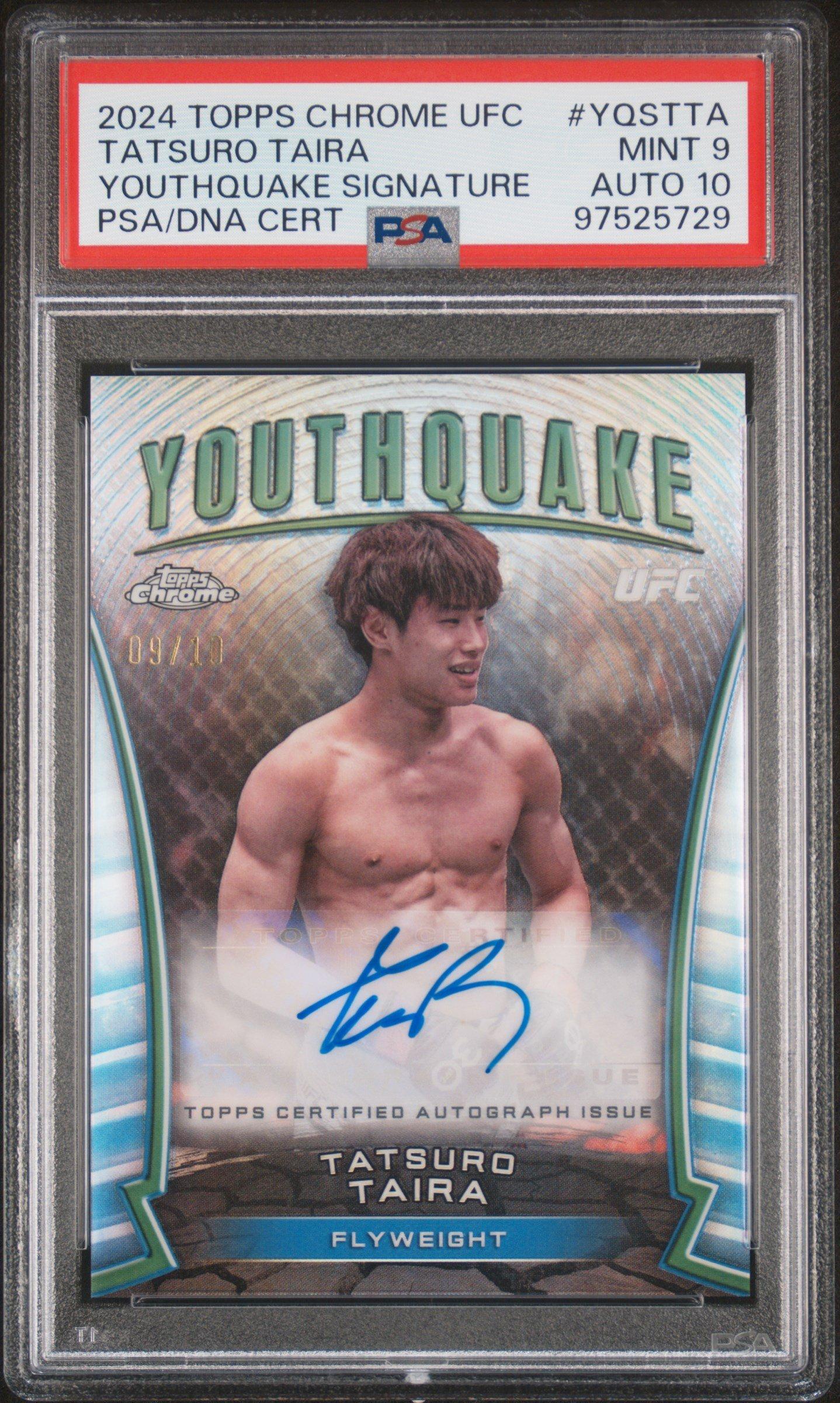 2024 Topps Chrome Ufc Youthquake Signatures Yqstta Tatsuro Taira PSA 9