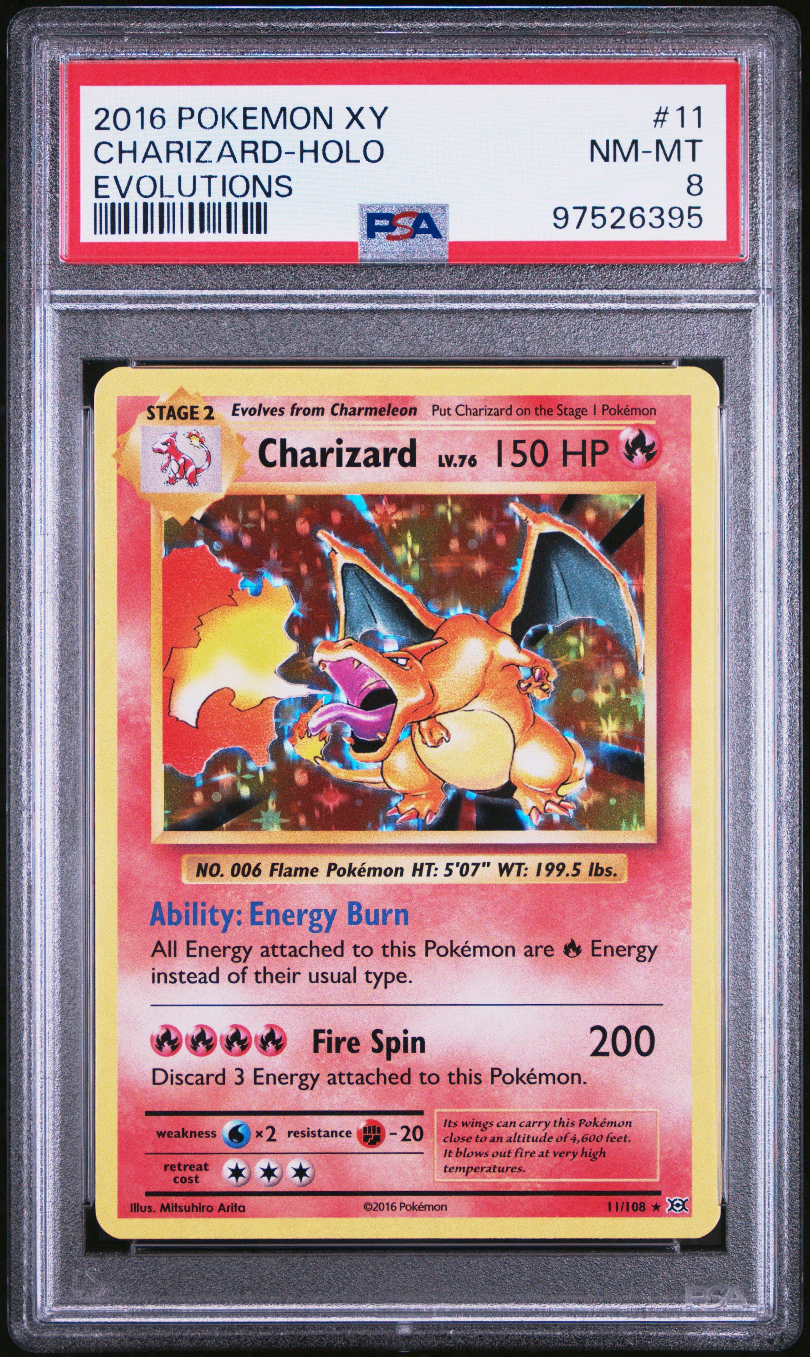 pokemon card charizard 11 108 2016 11/108 Reverse Holo Foil XY Evolutions XY Evolutions 2016 Pokemon Xy Evolutions 11