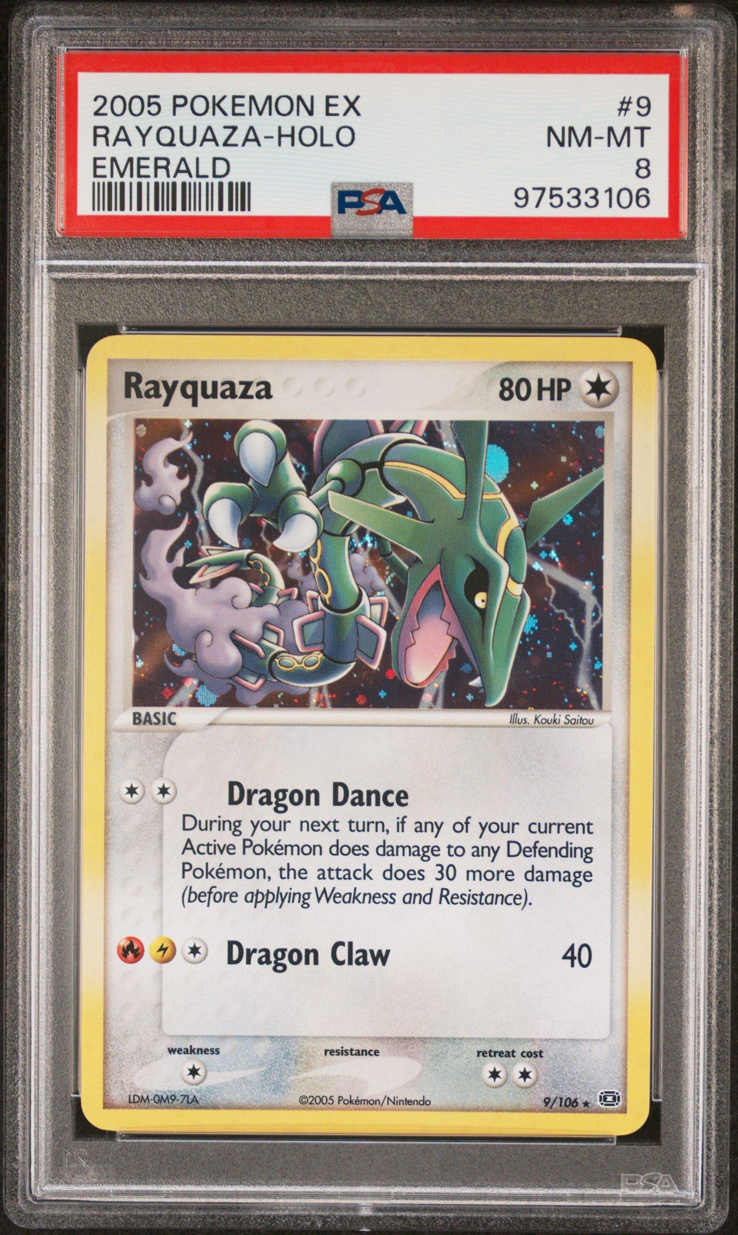 2005 Pokemon Ex Emerald 9 Rayquaza-holo PSA 8 Graded Card | GameStop