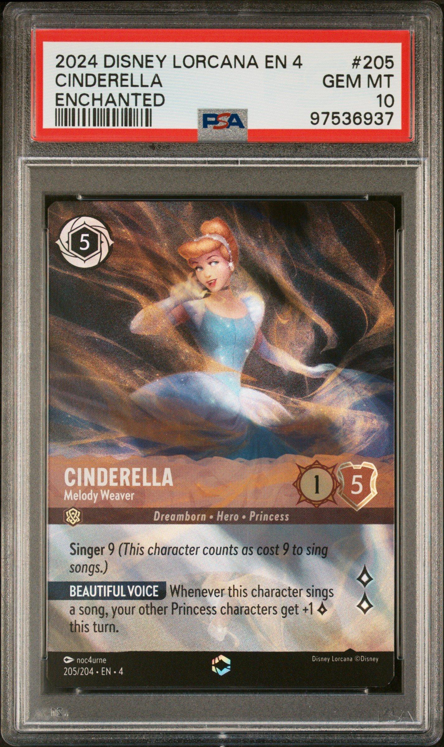 2024 Disney Lorcana En 4-ursula's Return 205 Cinderella - Melody
