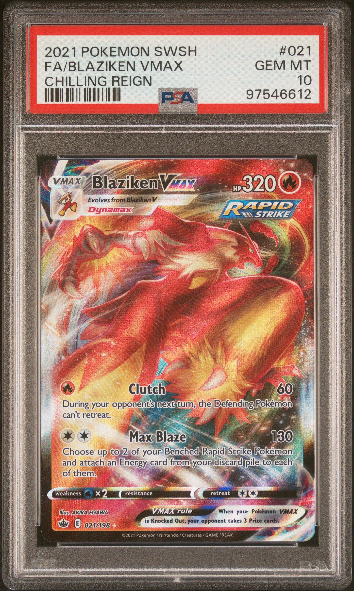 2021 Pokemon Sword & Shield Chilling Reign 021 Full Art/blaziken