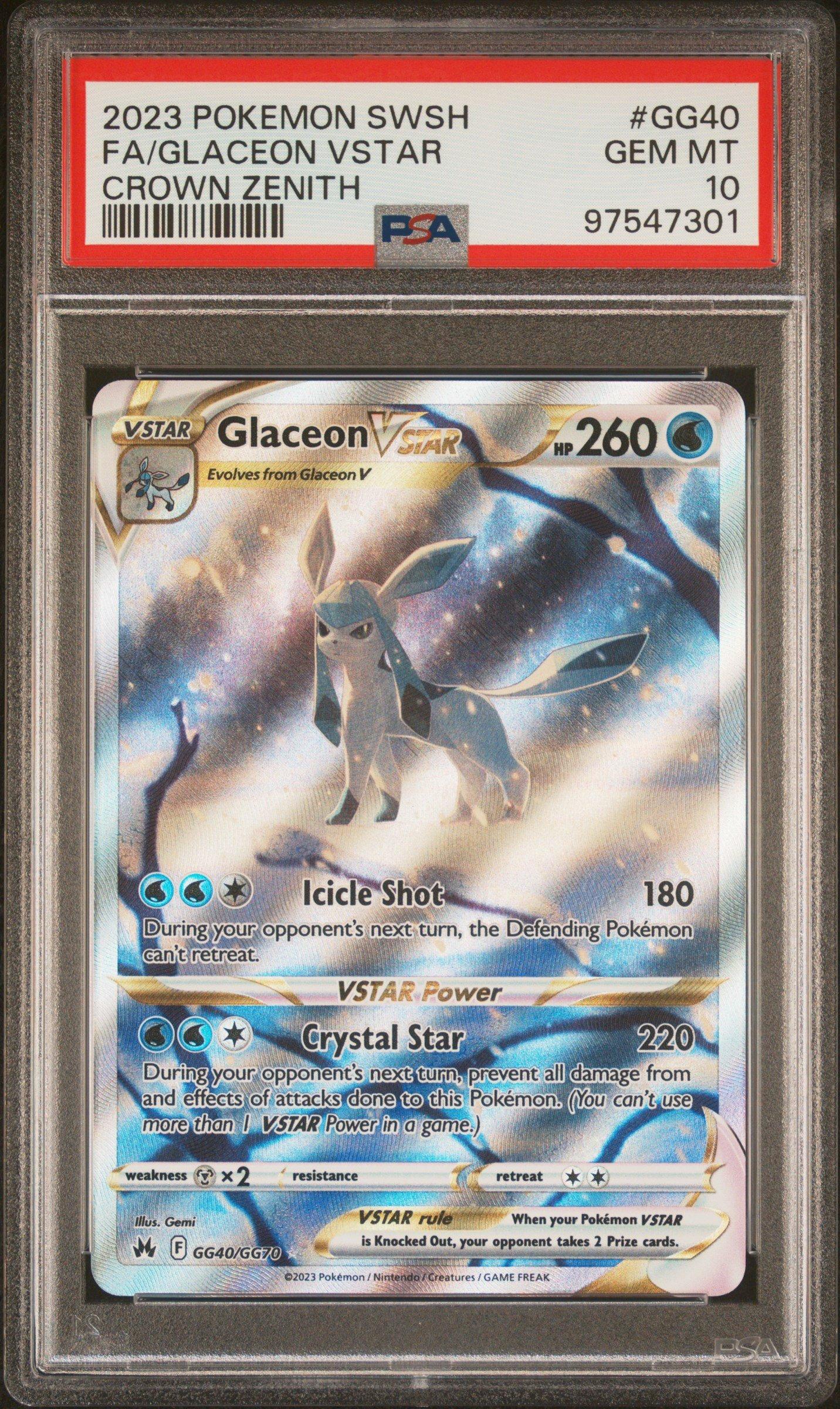 2023 Pokemon Sword And Shield Crown Zenith Gg40 Full Art/glaceon
