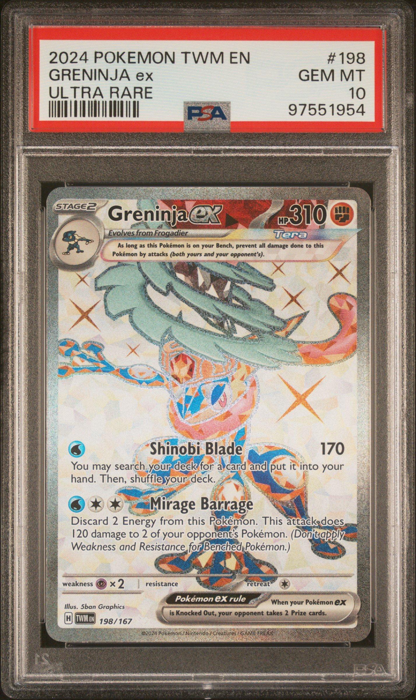 2024 Pokemon Twm En-twilight Masquerade 198 Greninja Ex Ultra Rare