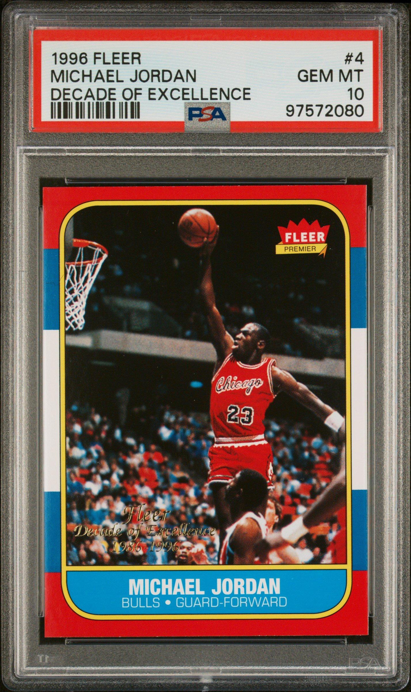 1996 Fleer Decade Of Excellence 4 Michael Jordan PSA 10 Graded