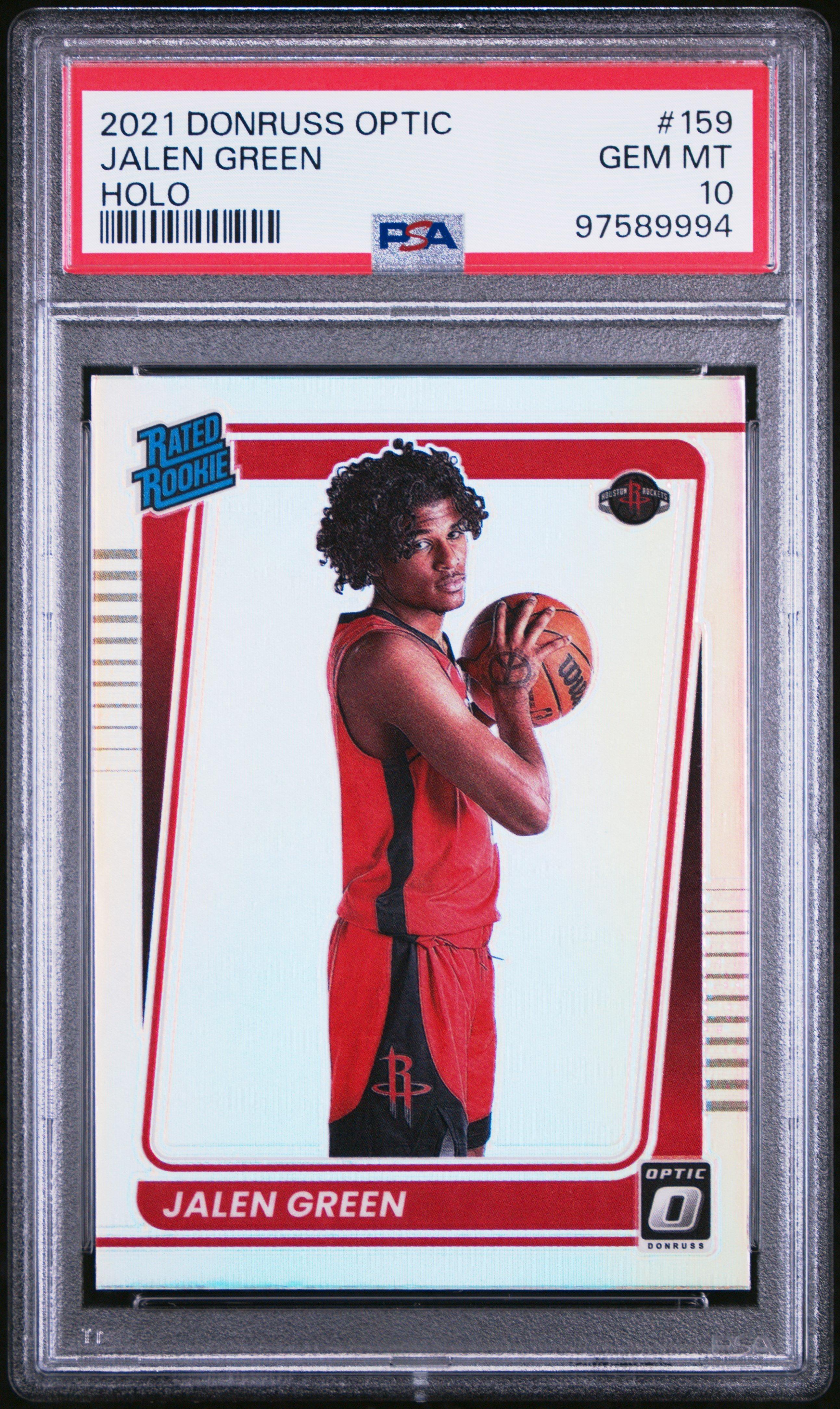 2021 Panini Donruss Optic 159 Jalen Green Holo PSA 10 Graded Card