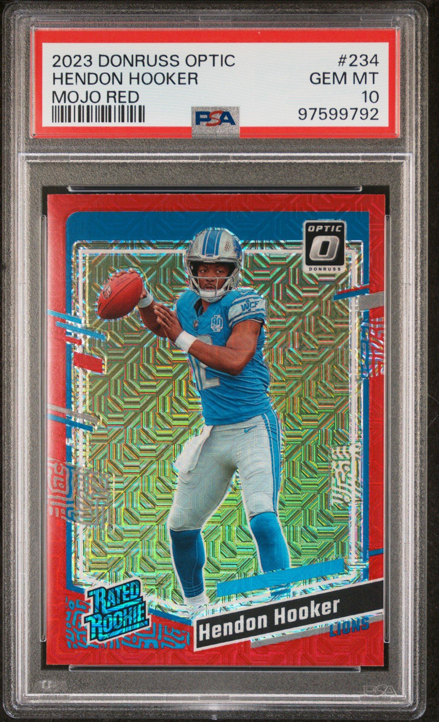2023 Panini Donruss Optic 234 Hendon Hooker Mojo Red PSA 10