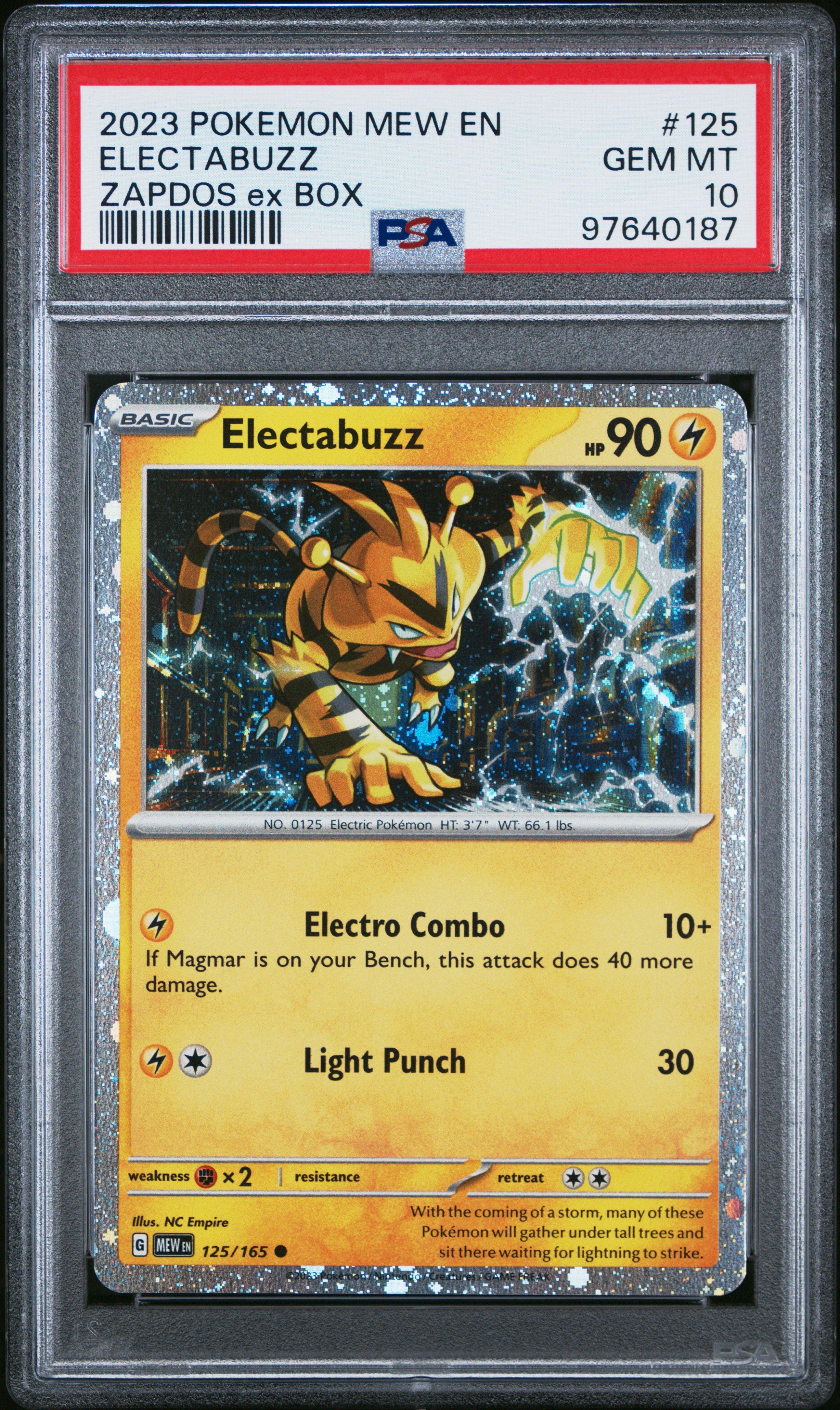 2023 Pokemon Mew En-151 125 Electabuzz Zapdos Ex Box PSA 10 | GameStop