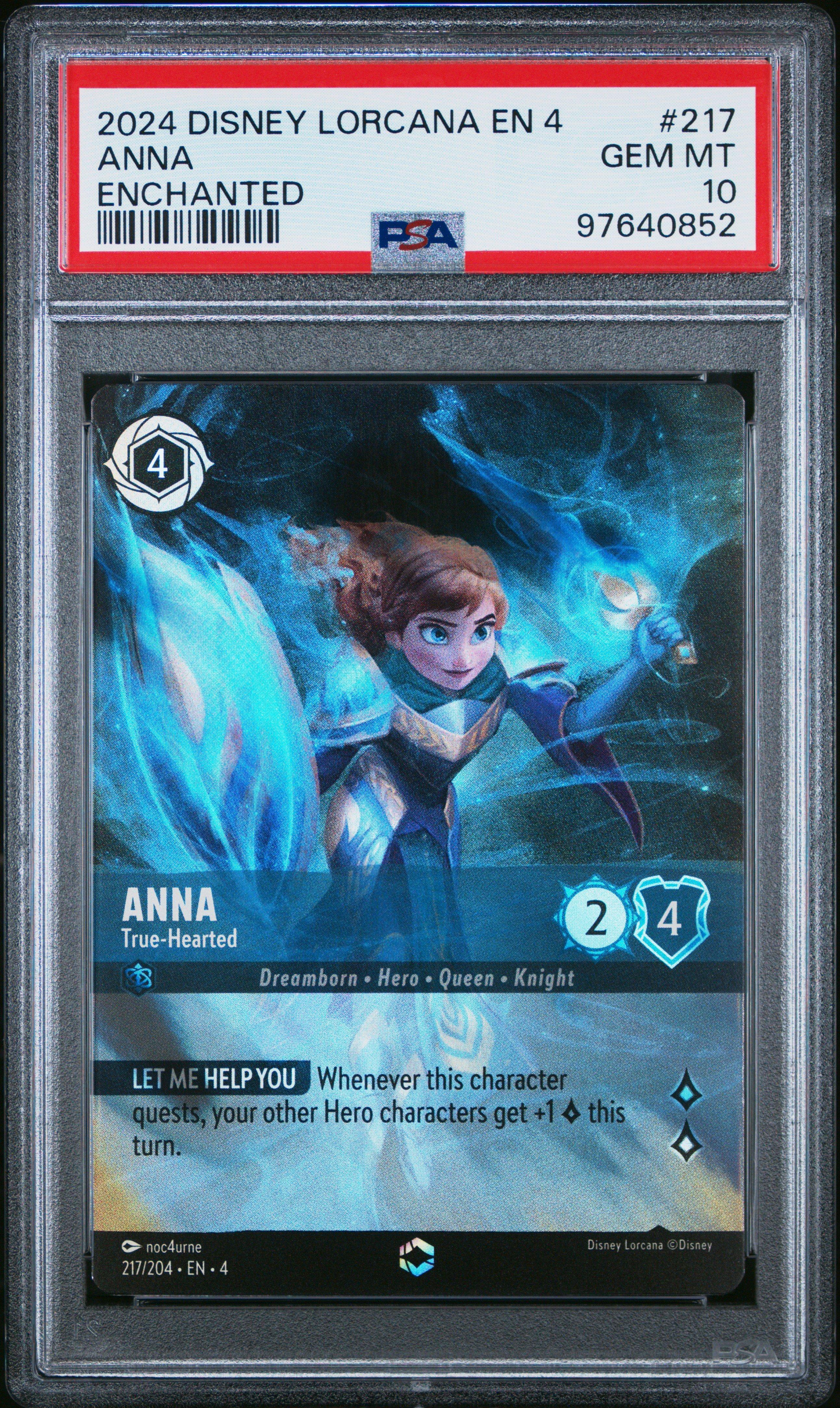 2024 Disney Lorcana En 4-ursula's Return 217 Anna - True-hearted