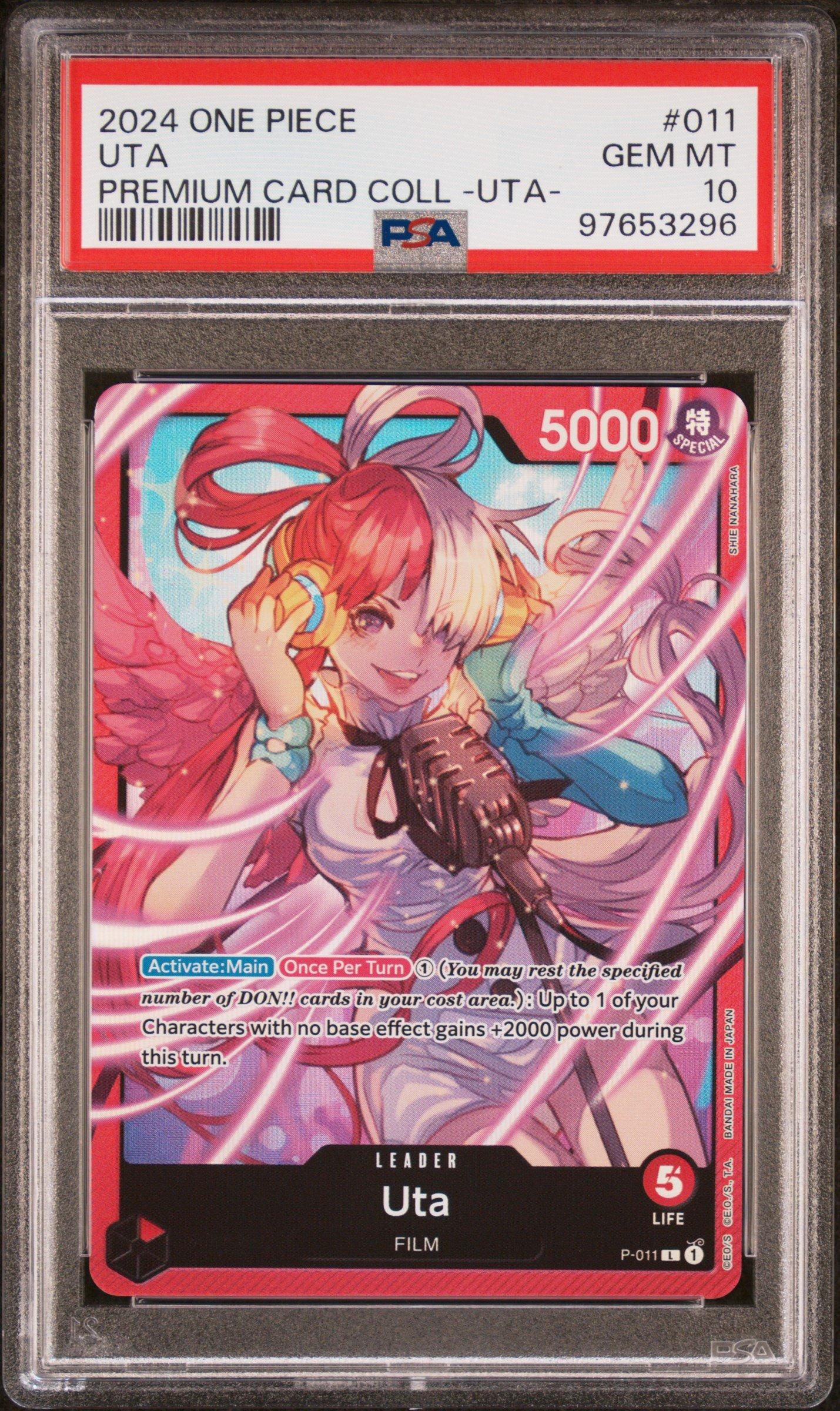 2024 One Piece Premium Card Collection -uta- 011 Uta PSA 10 Graded Card |  GameStop