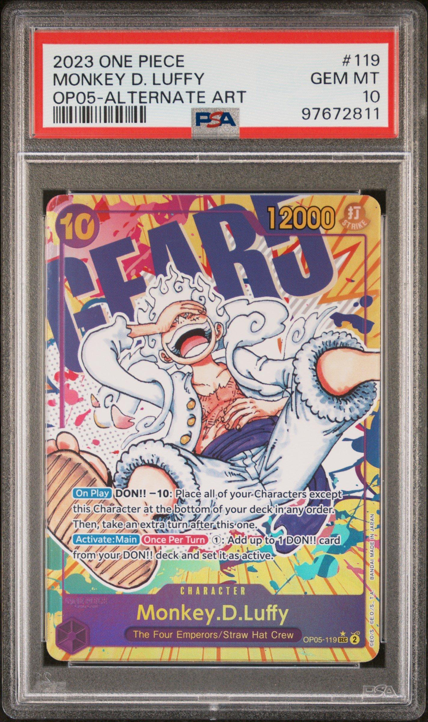 PSA 10 GEM MINT One Piece Romance Dawn 2024 Luffy Don!! Alternate Art