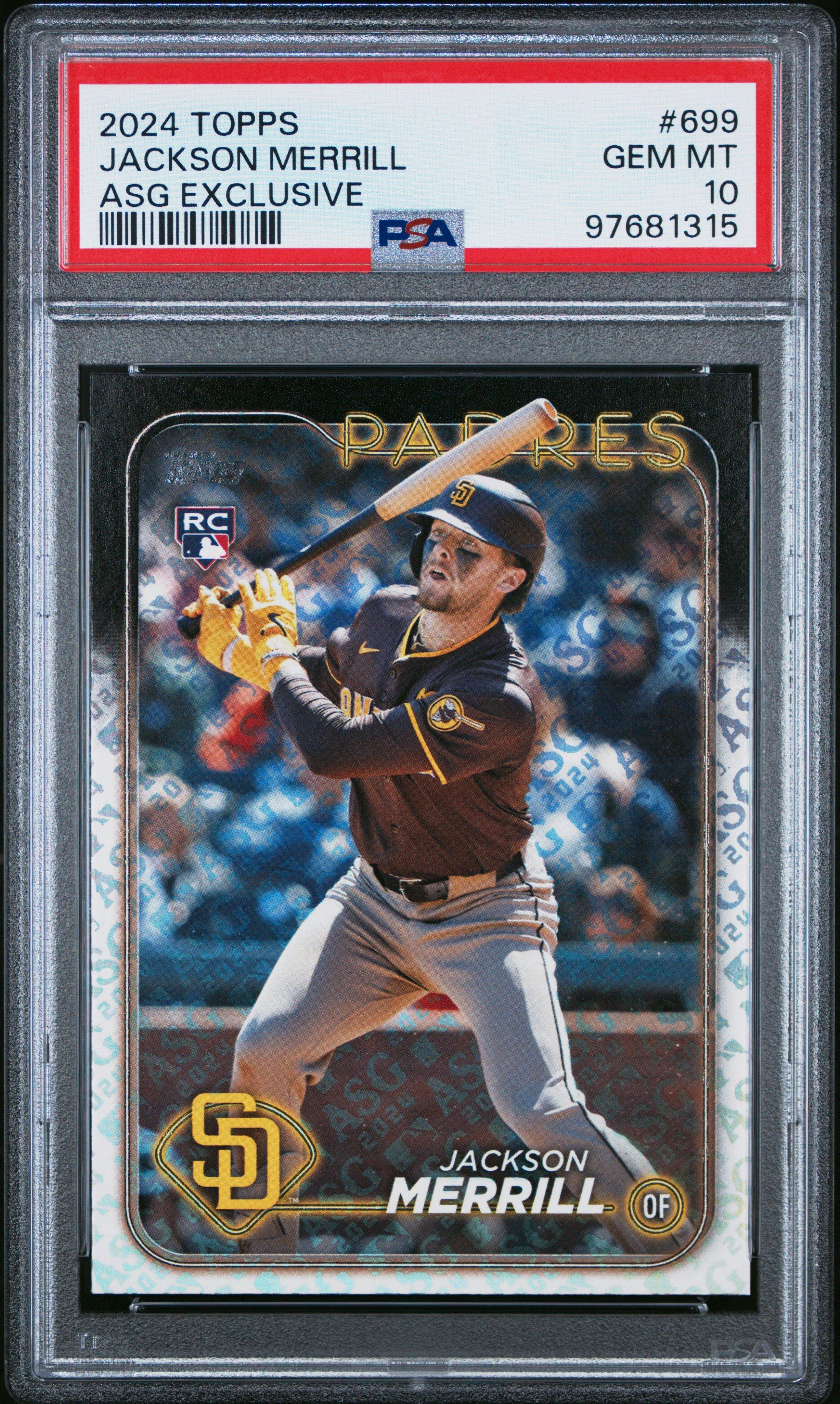 2024 Topps 699 Jackson Merrill All-star Game Exclusive PSA 10