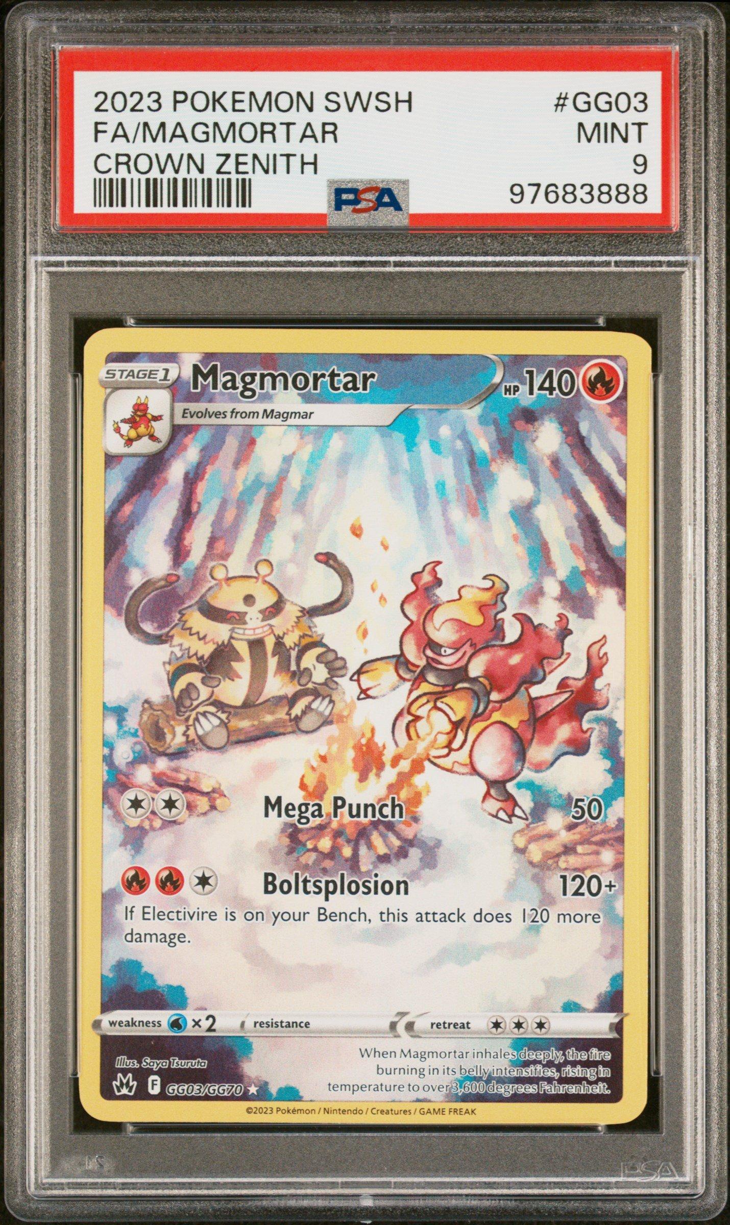 2023 Pokemon Sword And Shield Crown Zenith Gg03 Full Art/magmortar PSA ...