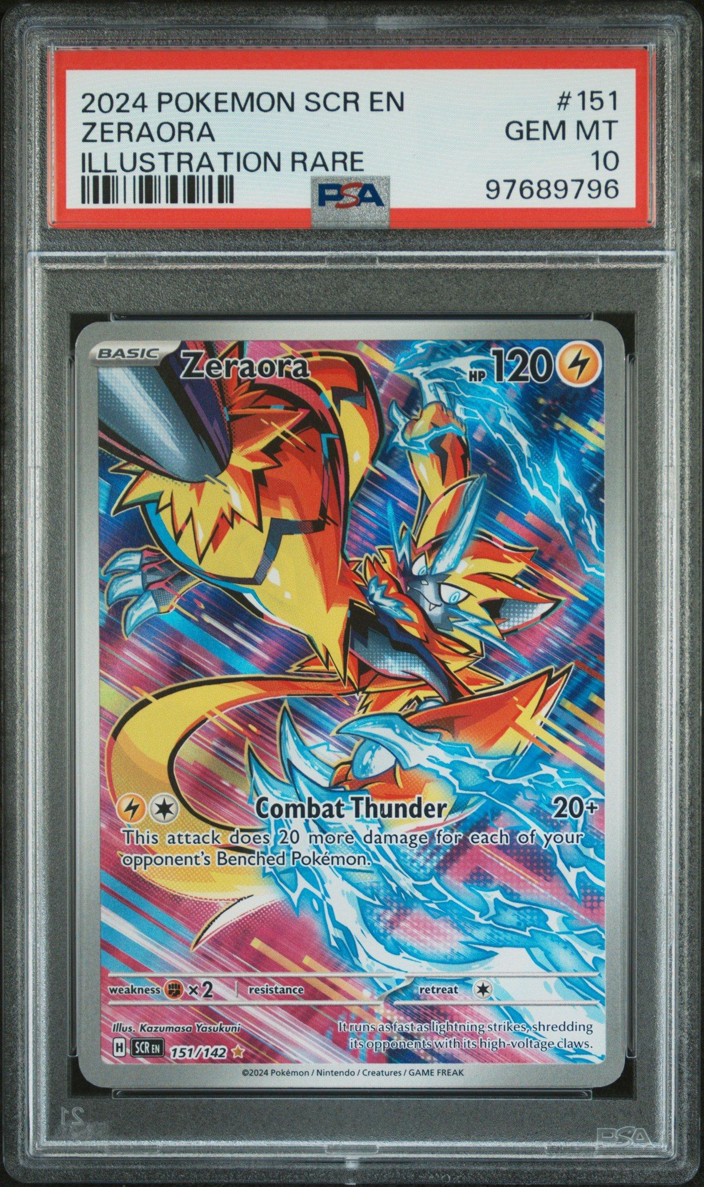 2024 Pokemon Scr En-stellar Crown 151 Zeraora Illustration Rare PSA 10  Graded Card | GameStop