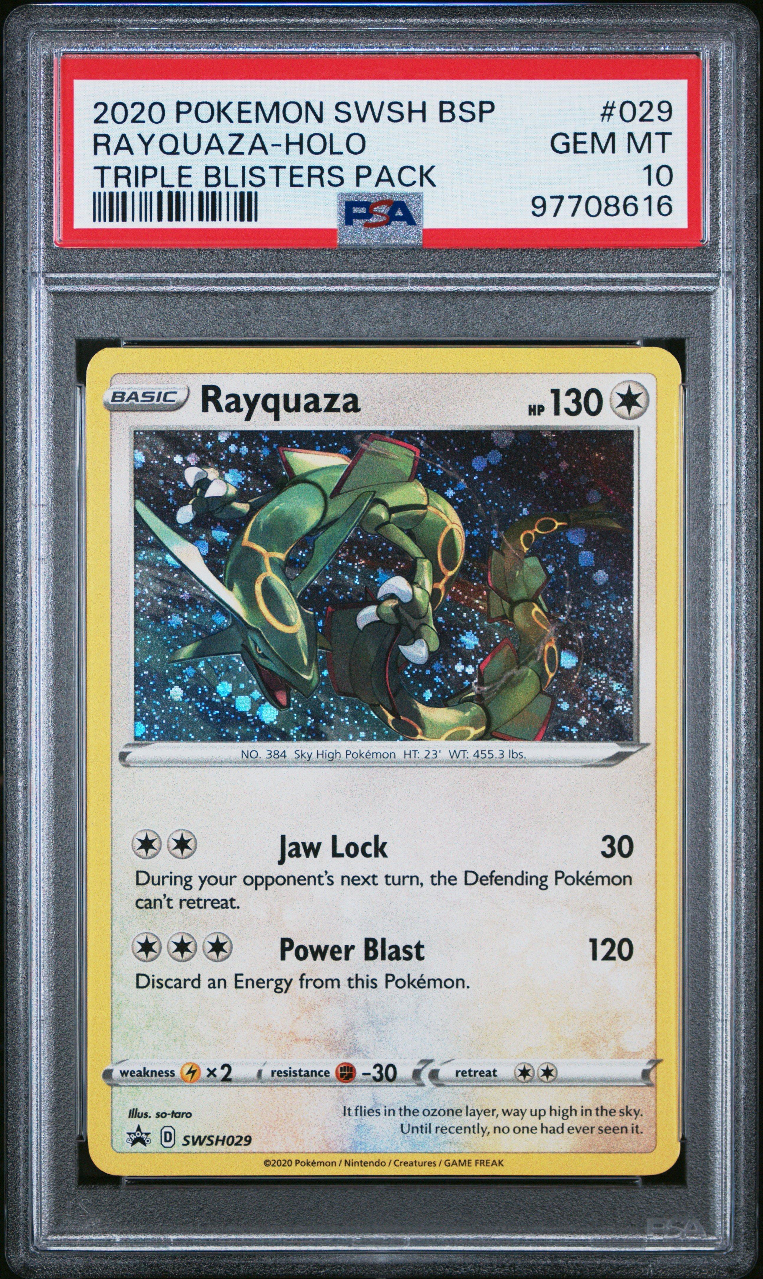 2020 Pokemon Swsh Black Star Promo 029 Rayquaza-holo Triple