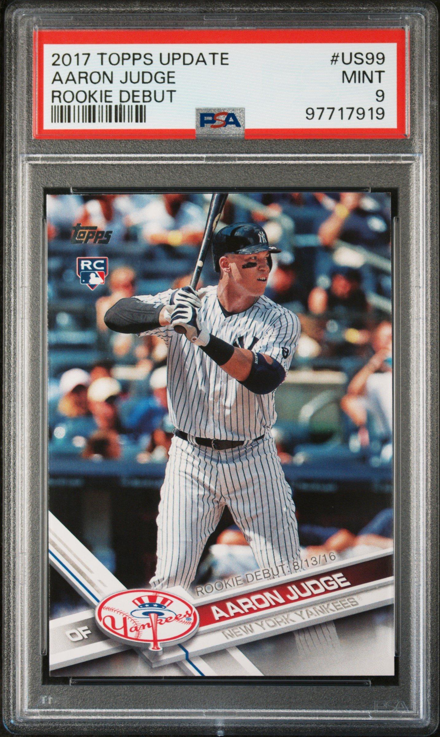 2017 Topps Update Us99 Aaron Judge Rookie Debut PSA 9