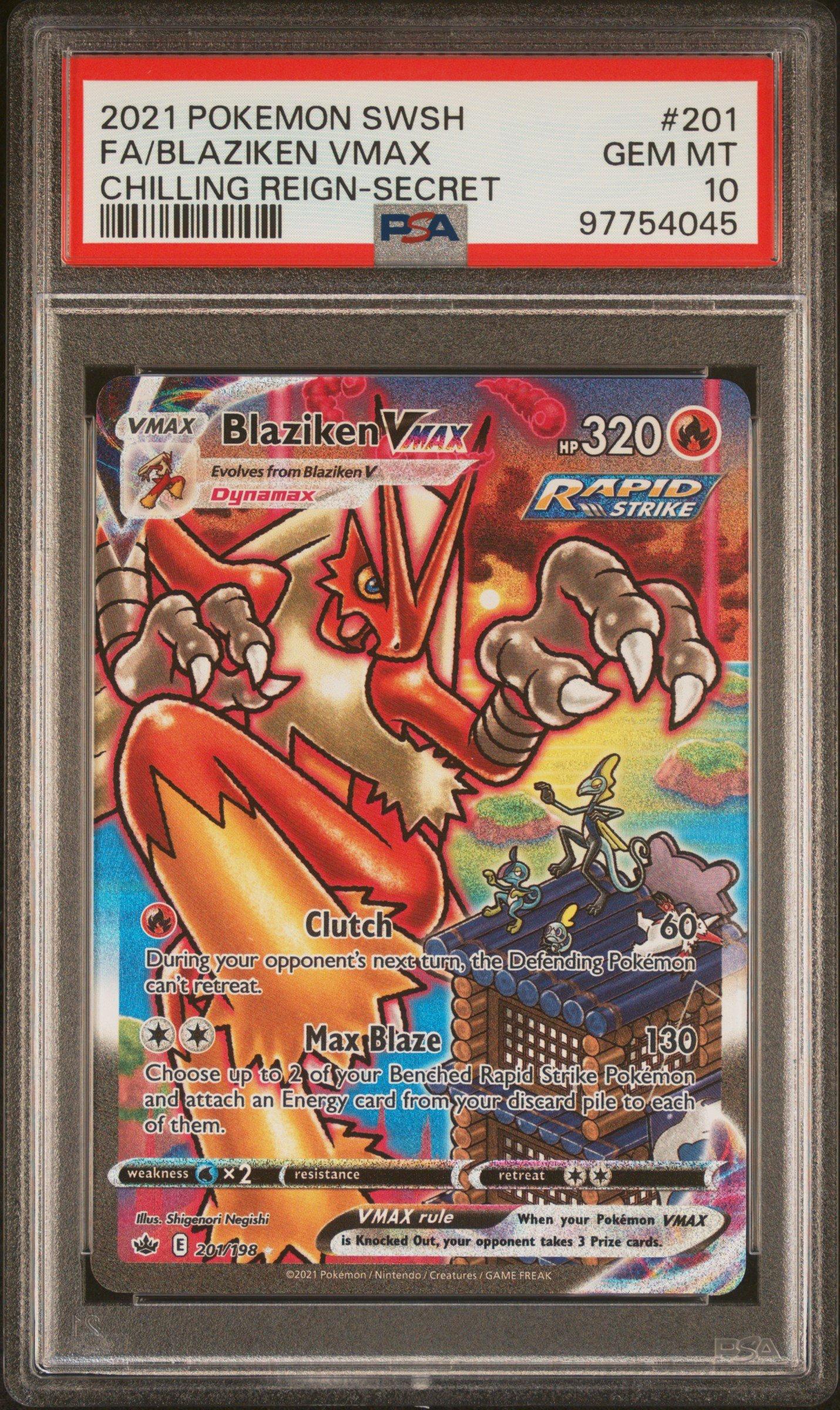2021 Pokemon Sword & Shield Chilling Reign 201 Full Art/blaziken