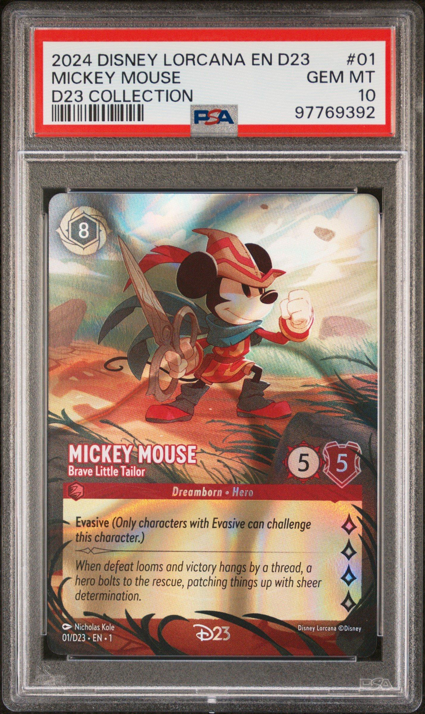 2024 Disney Lorcana En D23-d23 Expo Promo 01 Mickey Mouse - Brave ...