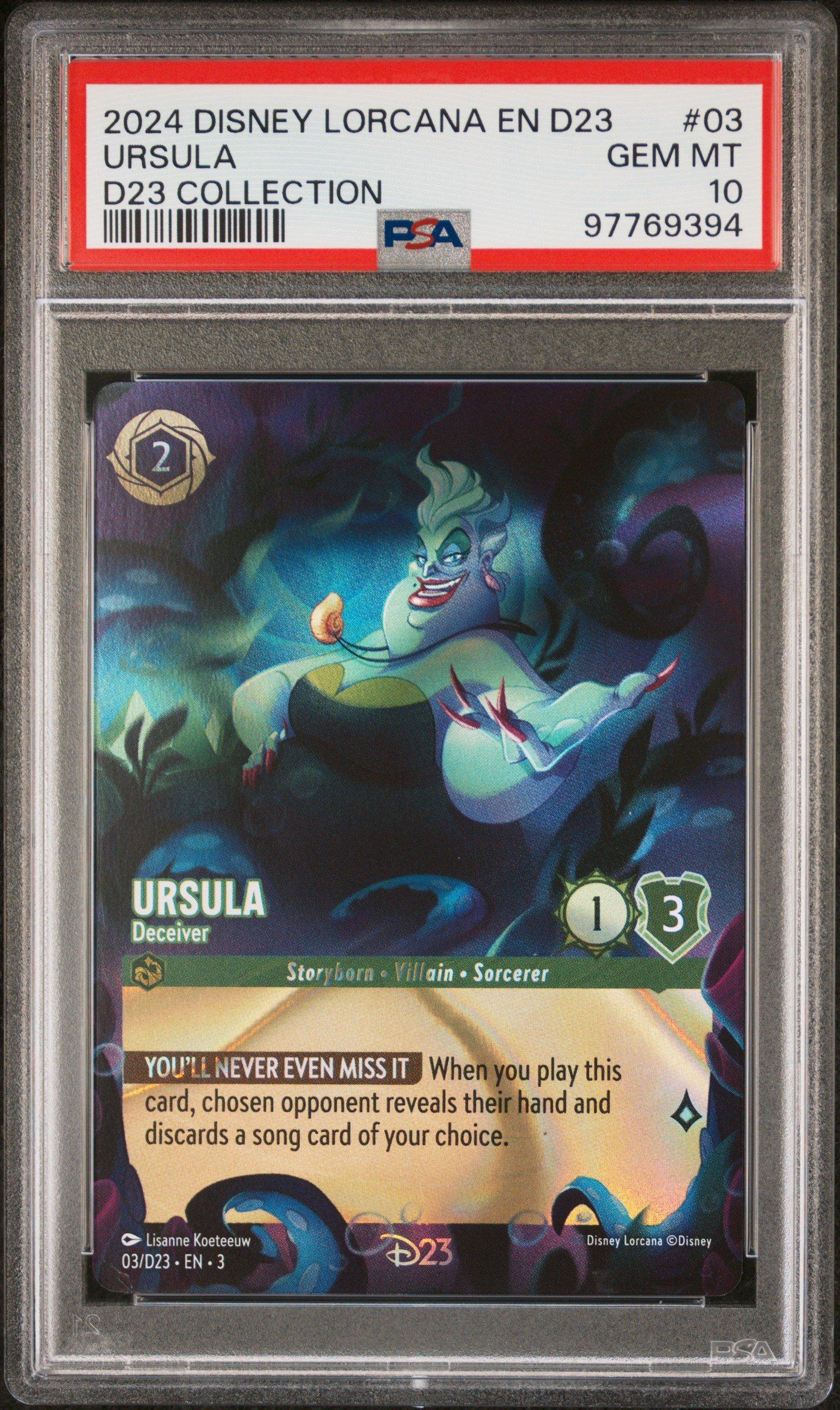 PSA 10 GEM MINT Elsa Spirit of Winter ENCHANTED Holo Lorcana