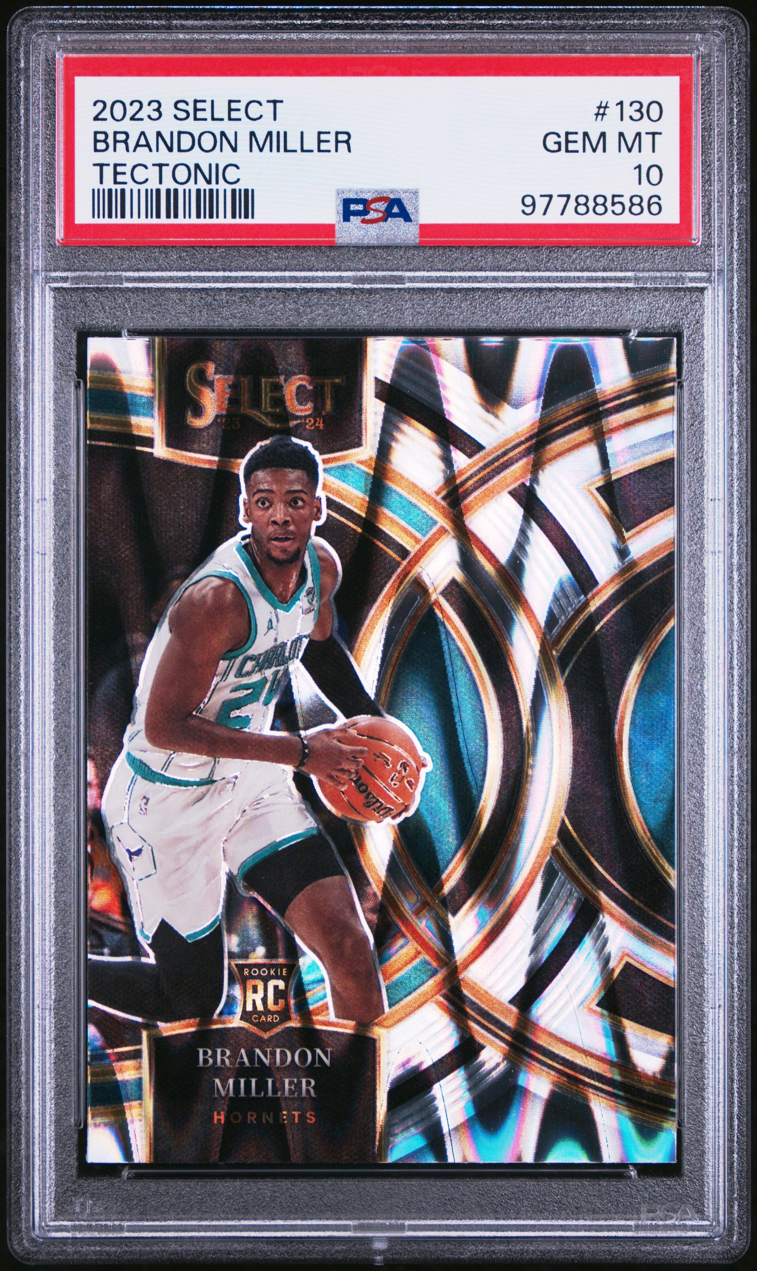 2023 Panini Select 130 Brandon Miller Tectonic PSA 10