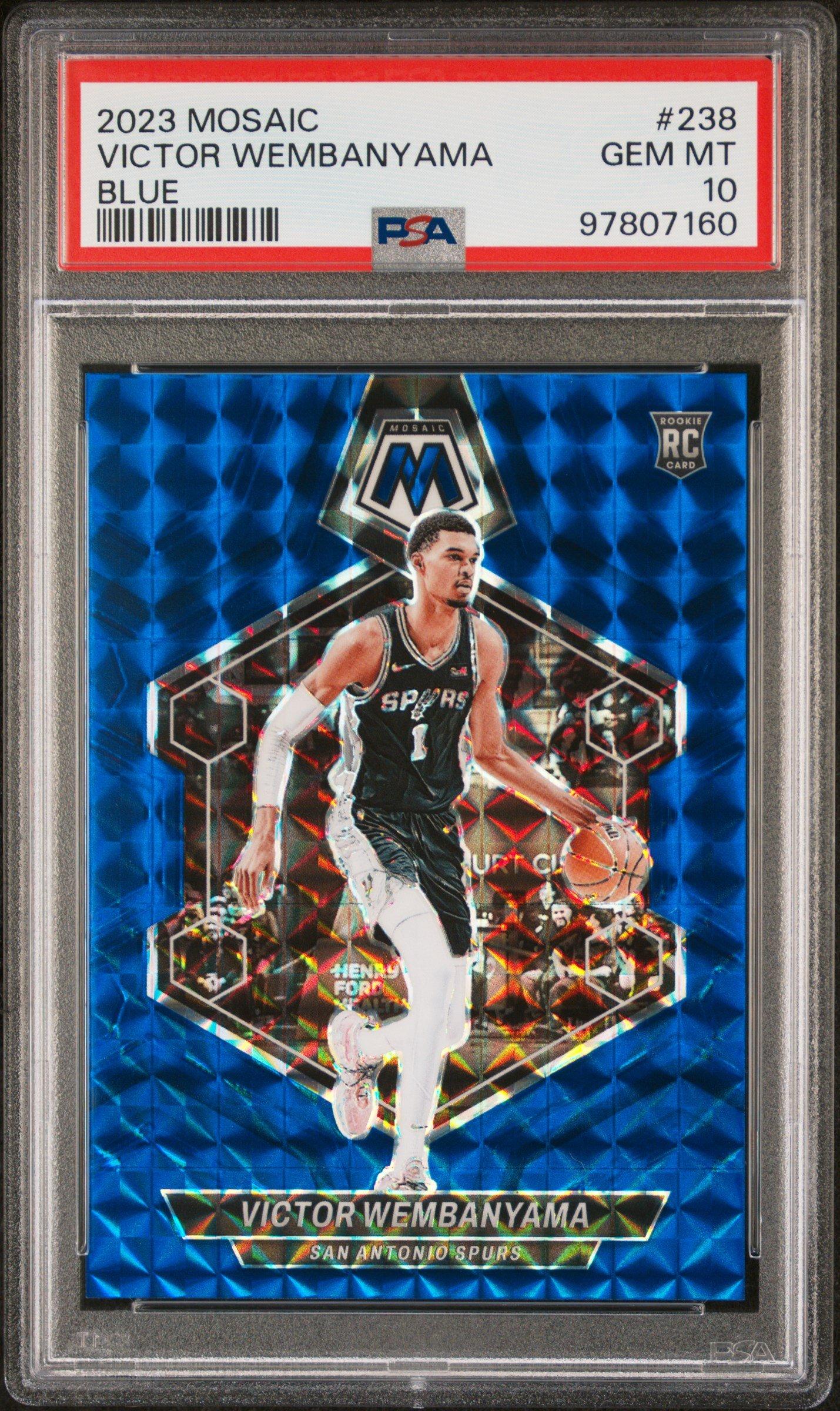 2023 Panini Mosaic 238 Victor Wembanyama Blue PSA 10