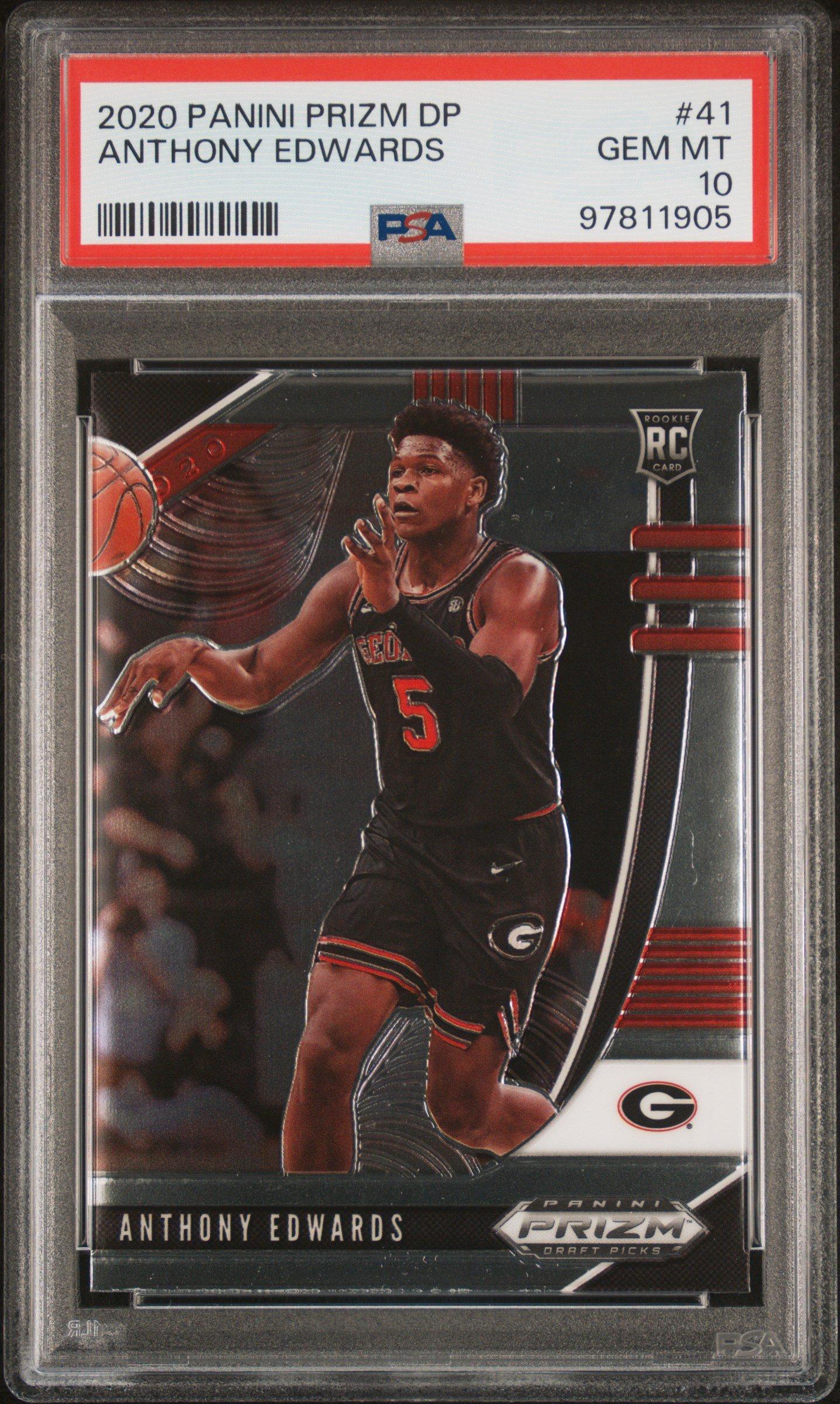 2020 Panini Prizm Draft Picks 41 Anthony Edwards PSA 10 Graded