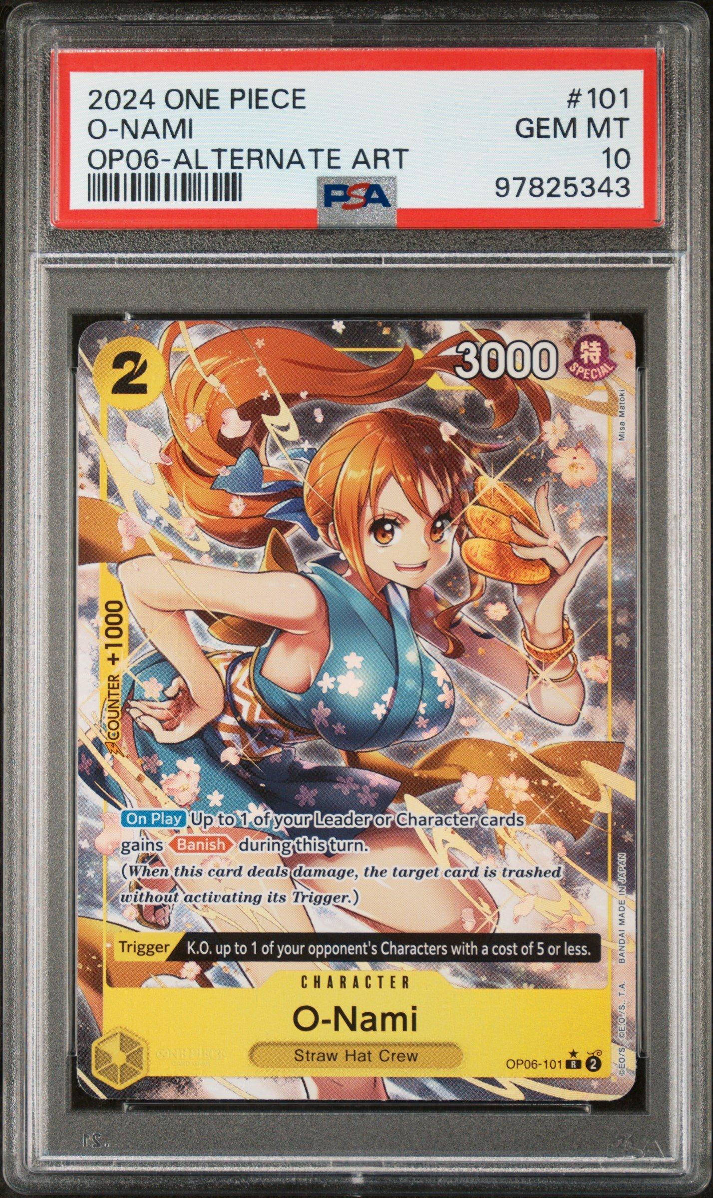 2024 ワンピース O-NAMI 特別アートカード 2024 One Piece Op06-wings Of The Captain 101 O-nami Alternate Art