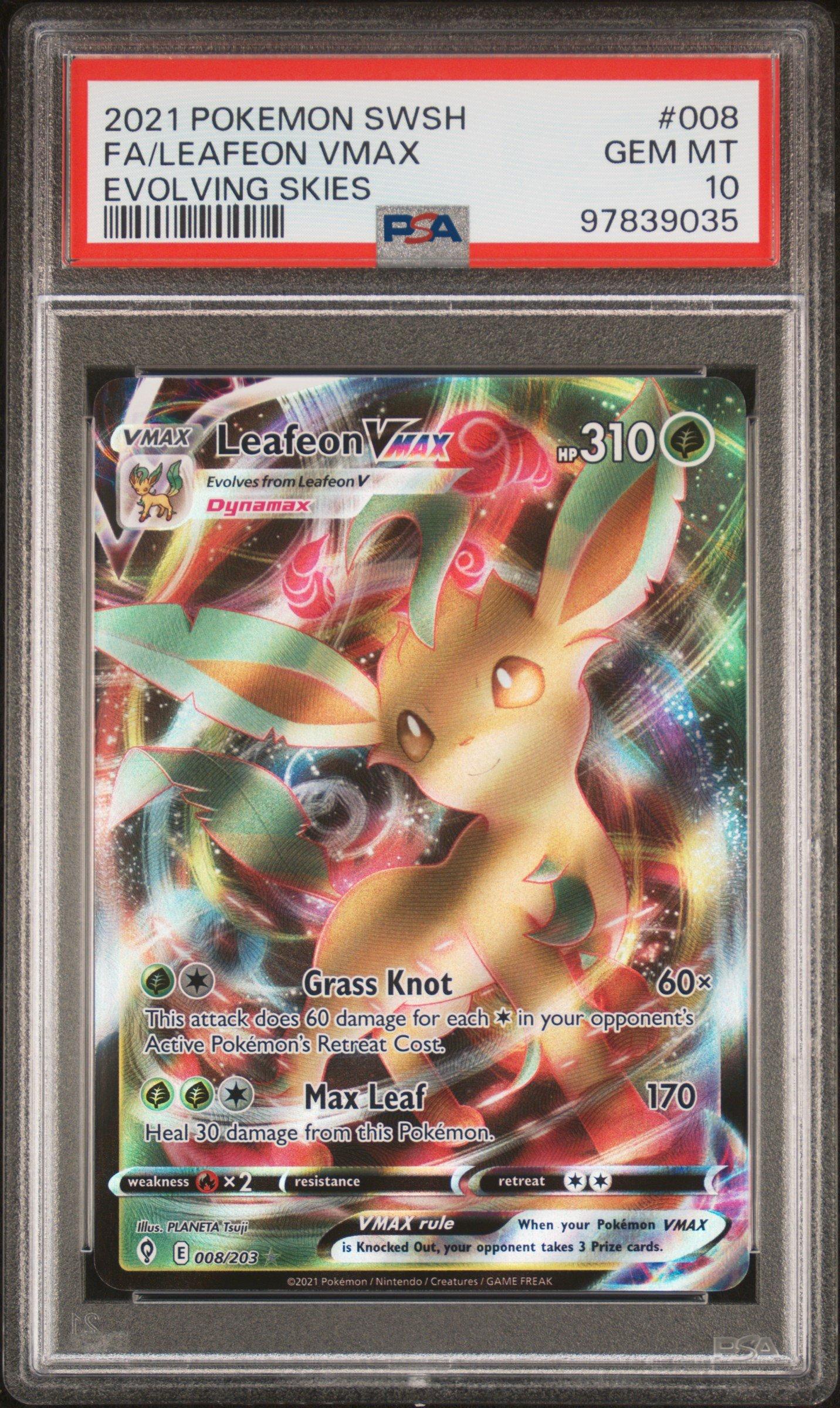 2021 Pokemon Sword & Shield Evolving Skies 008 Full Art/leafeon