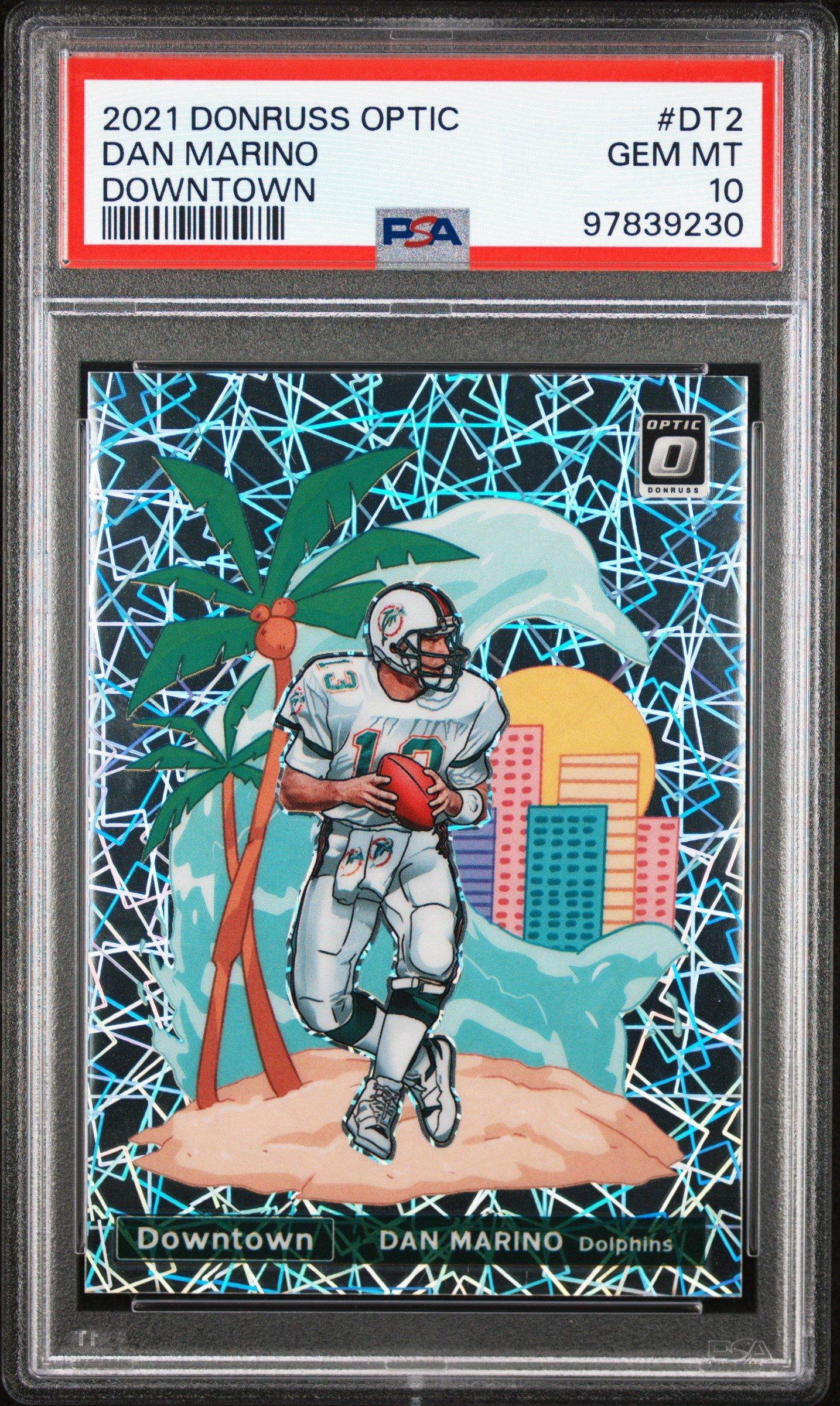 2021 Panini Donruss Optic Downtown Dt2 Dan Marino PSA 10 Graded 