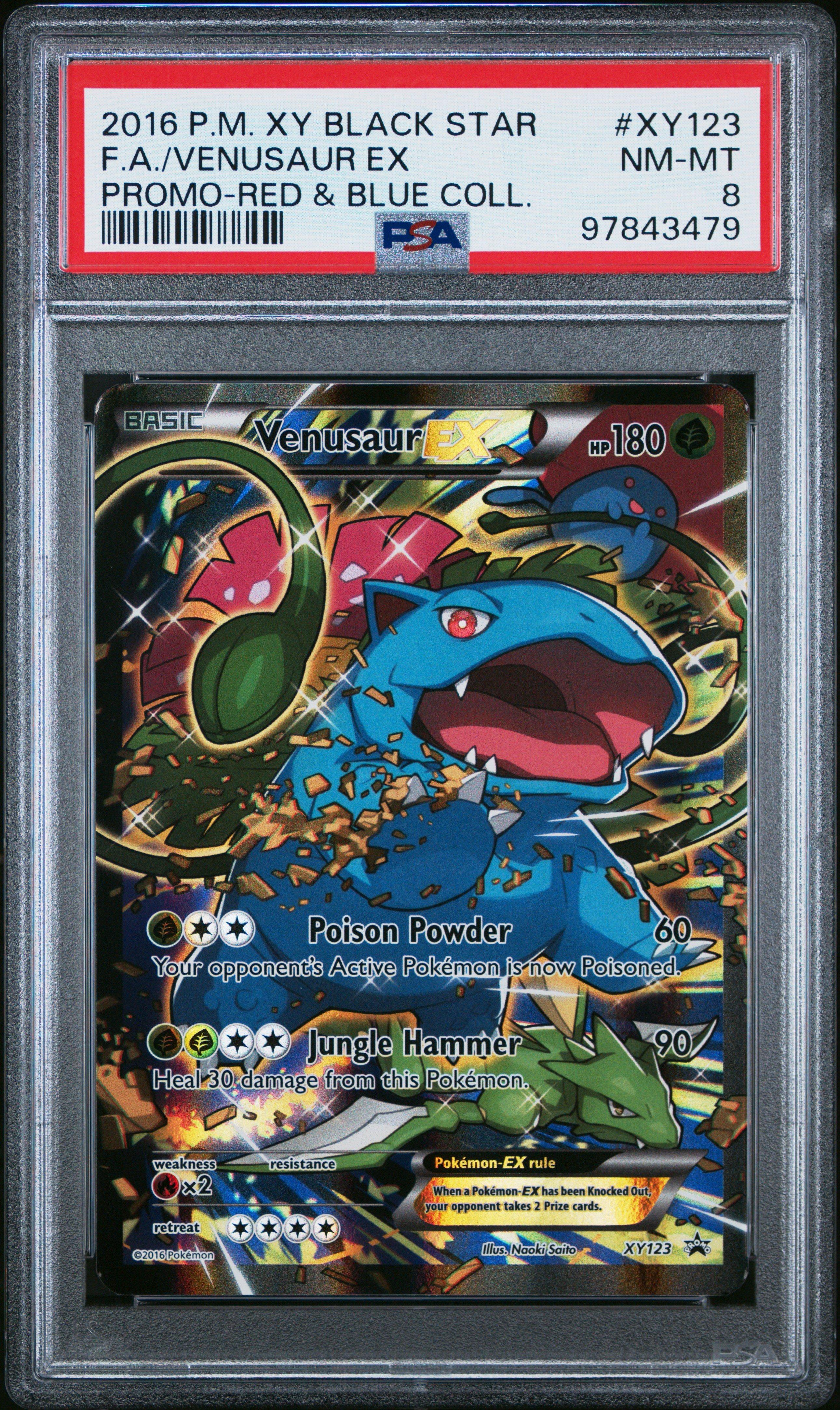 2016 Pokemon Xy Black Star Promo Xy123 Full Art/venusaur Ex
