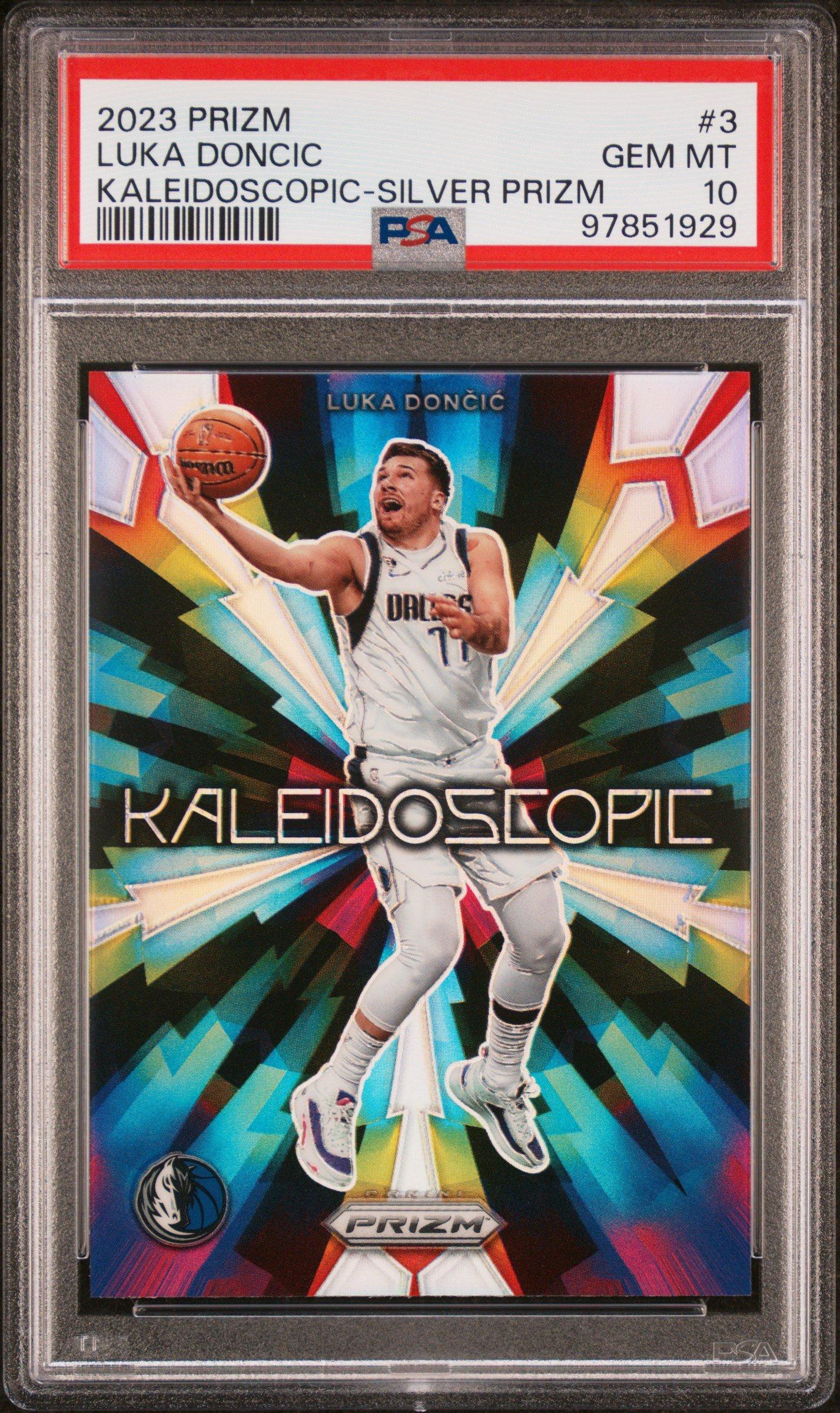 2023 Panini Prizm Kaleidoscopic 3 Luka Doncic Silver Prizm PSA 10