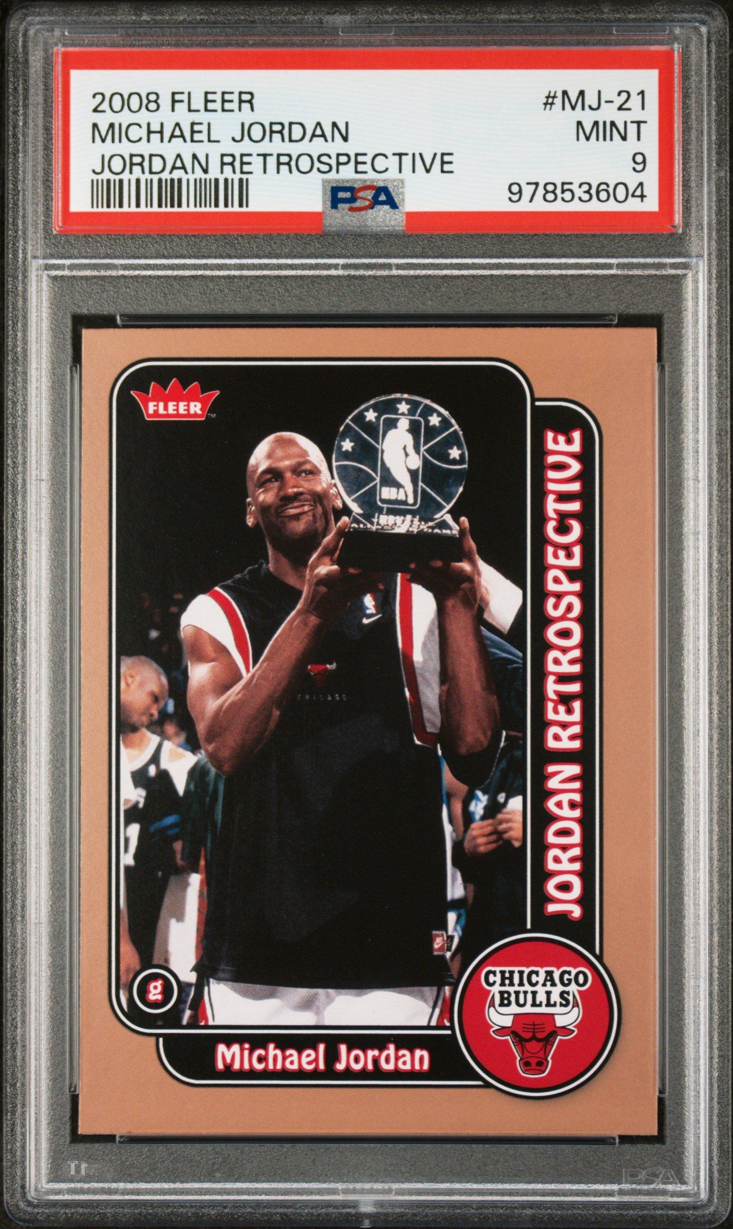 2008 Fleer Jordan Retrospective Mj-21 Michael Jordan PSA 9