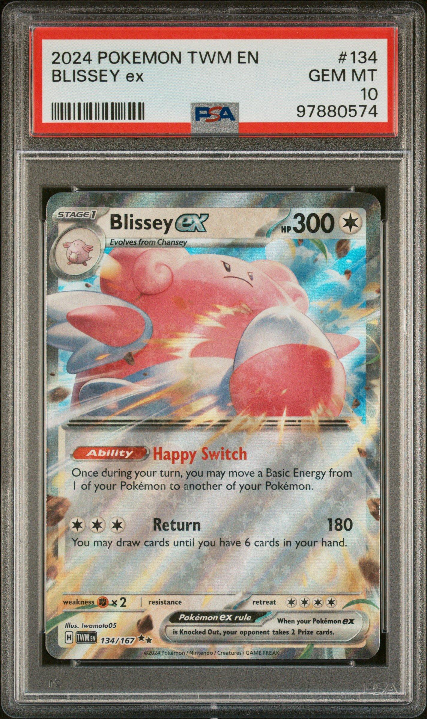 2024 Pokemon Twm En-twilight Masquerade 134 Blissey Ex PSA 10