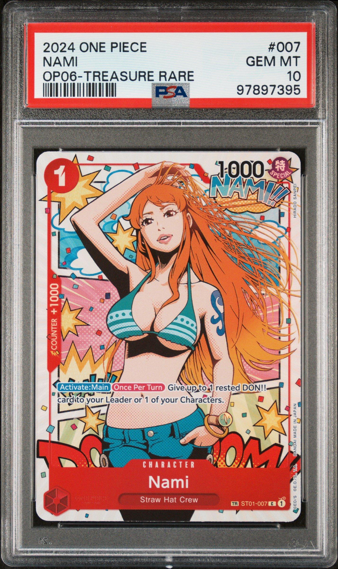 【英語版】トレジャーレアPSA10 ナミ（OP06・TREASURE RARE） 2024 One Piece Op06-wings Of The Captain 007 Nami Treasure Rare